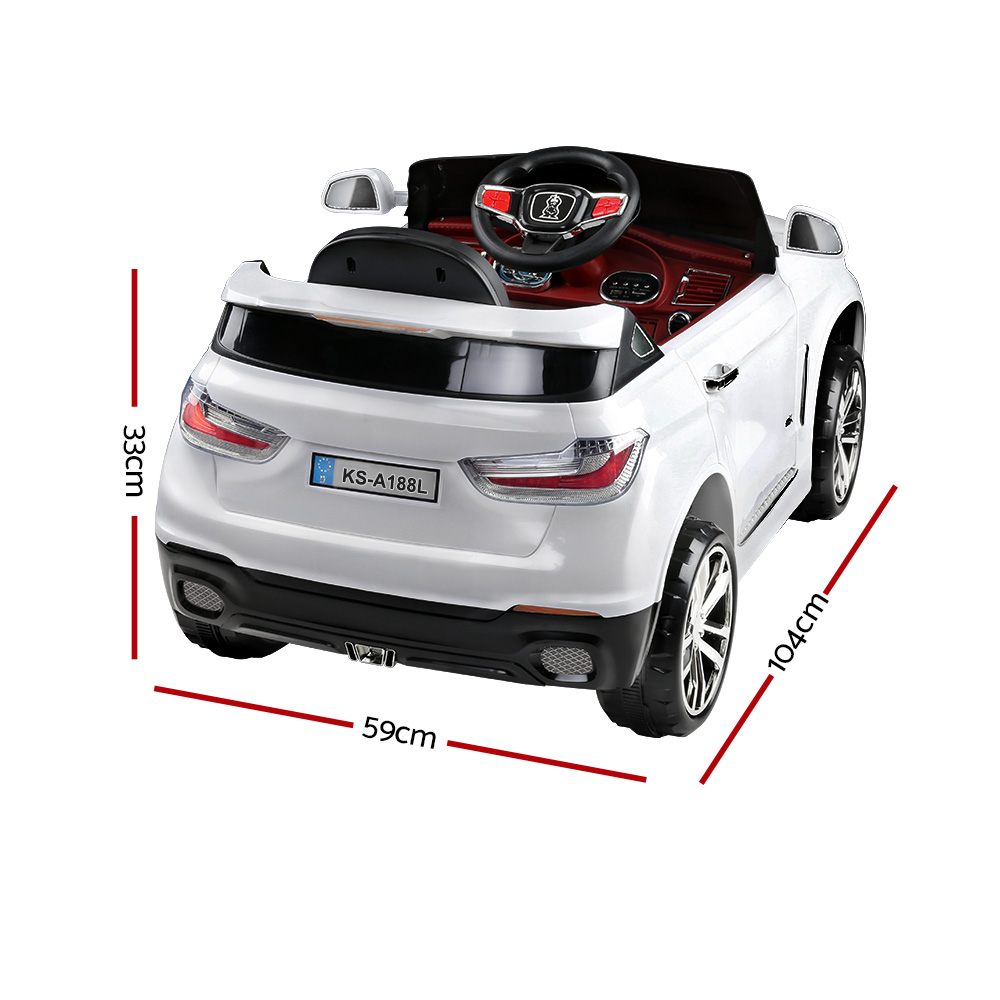 Rigo Kids Electric Ride On Car SUV BMW-Inspired X5 Toy Cars Remote 6V White - Image 2