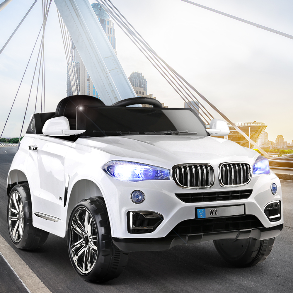Rigo Kids Electric Ride On Car SUV BMW-Inspired X5 Toy Cars Remote 6V White - Image 7