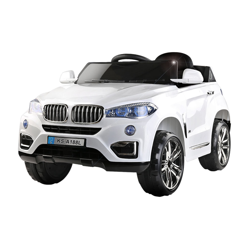 Rigo Kids Electric Ride On Car SUV BMW-Inspired X5 Toy Cars Remote 6V White - Image 8