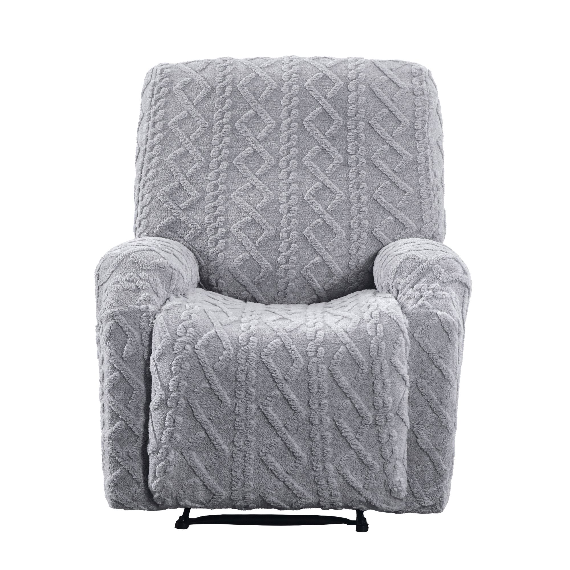 Artiss Recliner Chair Covers with Storage Side Pockets Grey - Image 3