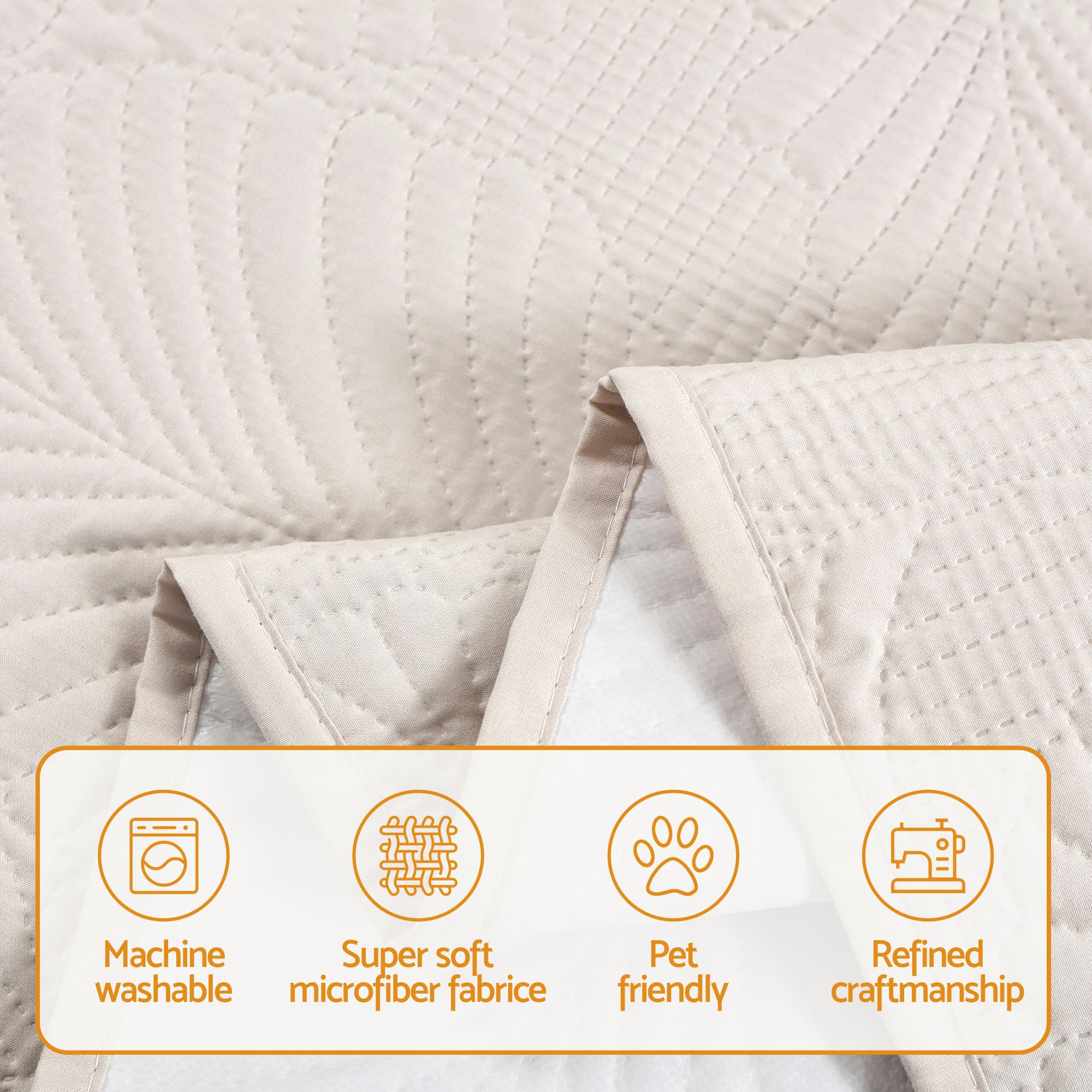 Artiss Quilted Recliner Chair Covers 100% Waterproof Recliner Slipcovers - Image 4