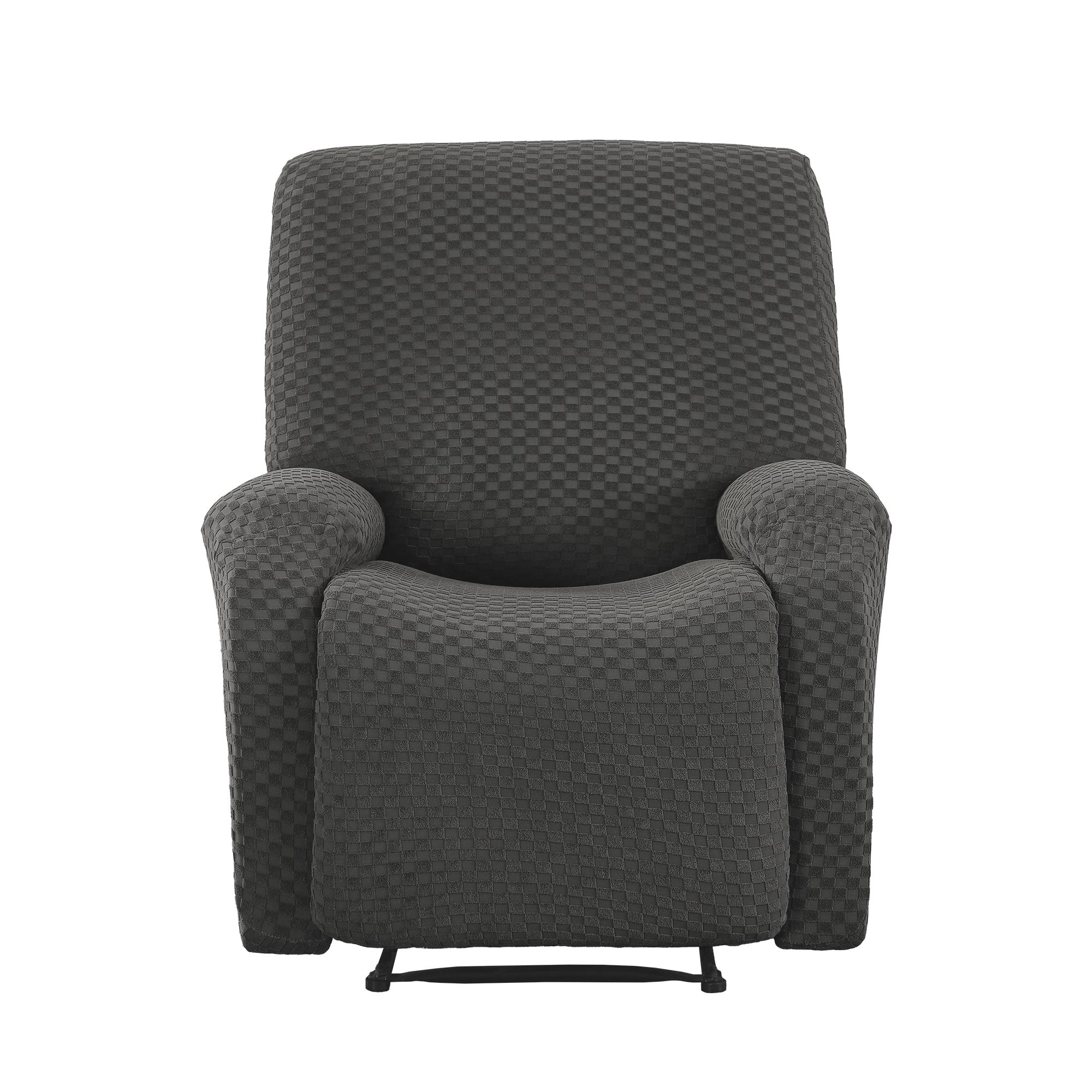 Artiss Recliner Chair Covers with Storage Side Pockets Grey Fabric - Image 3
