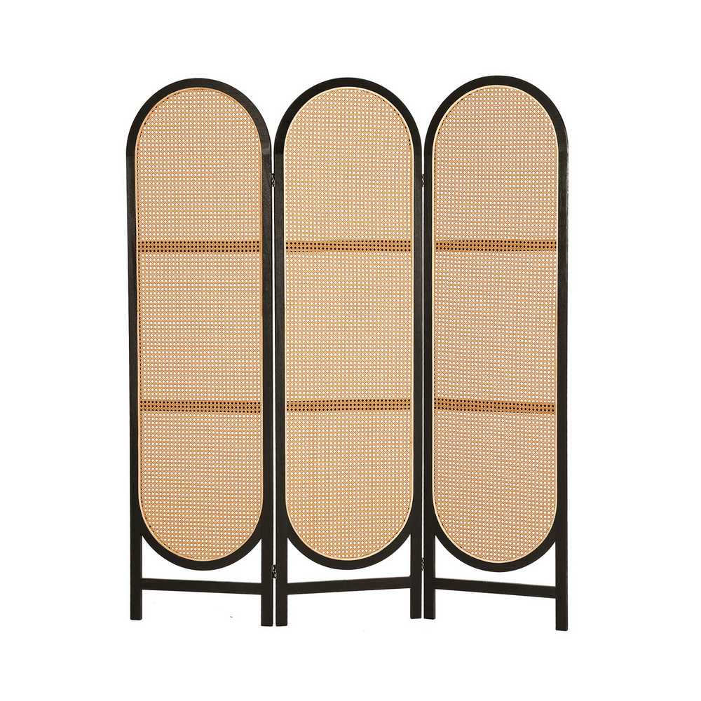 Artiss 3 Panel Room Divider Screen 151x180cm Rattan Brown - Image 7