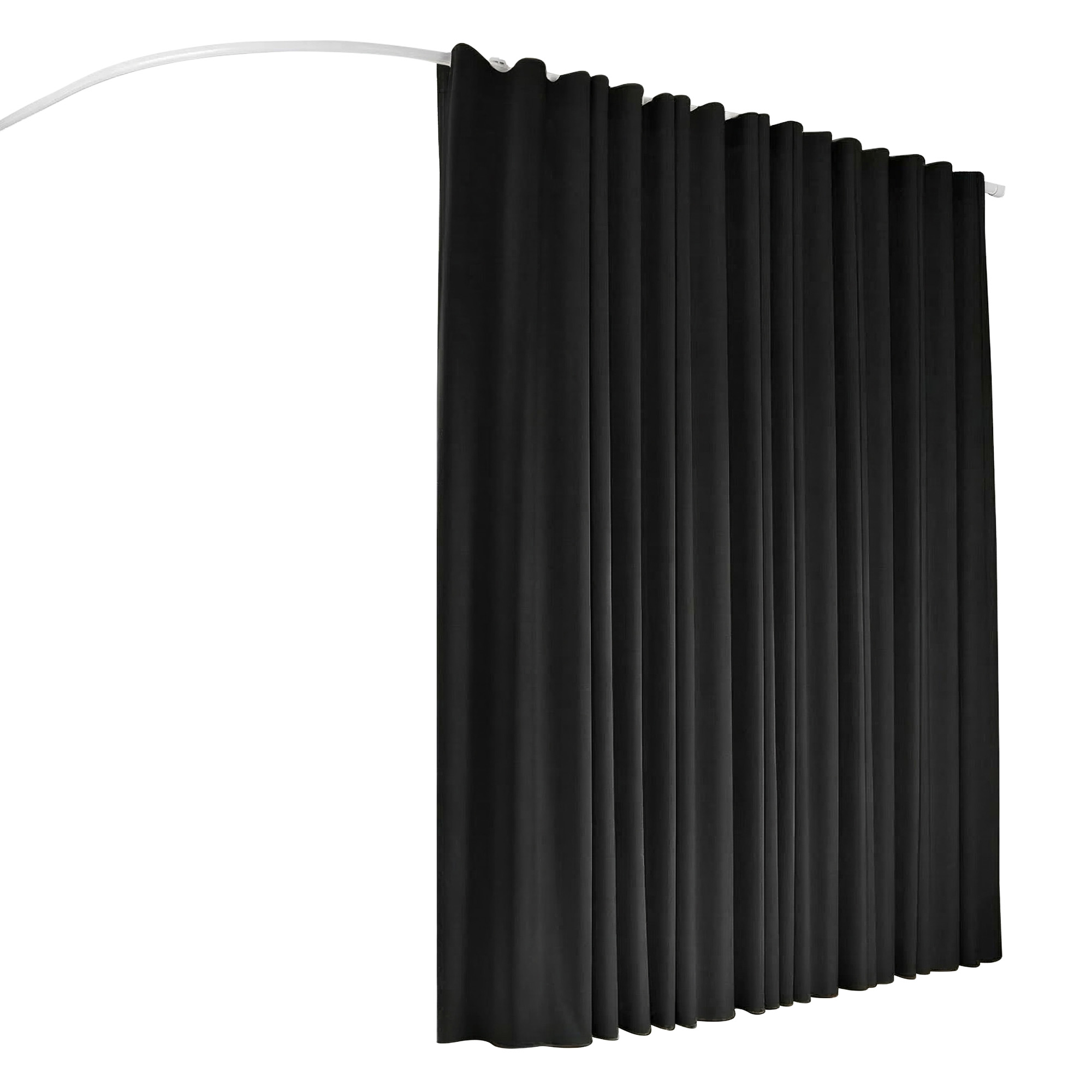 Artiss Room Divider Curtain Ceiling Mounted Track Sets Flexible Black - Image 3