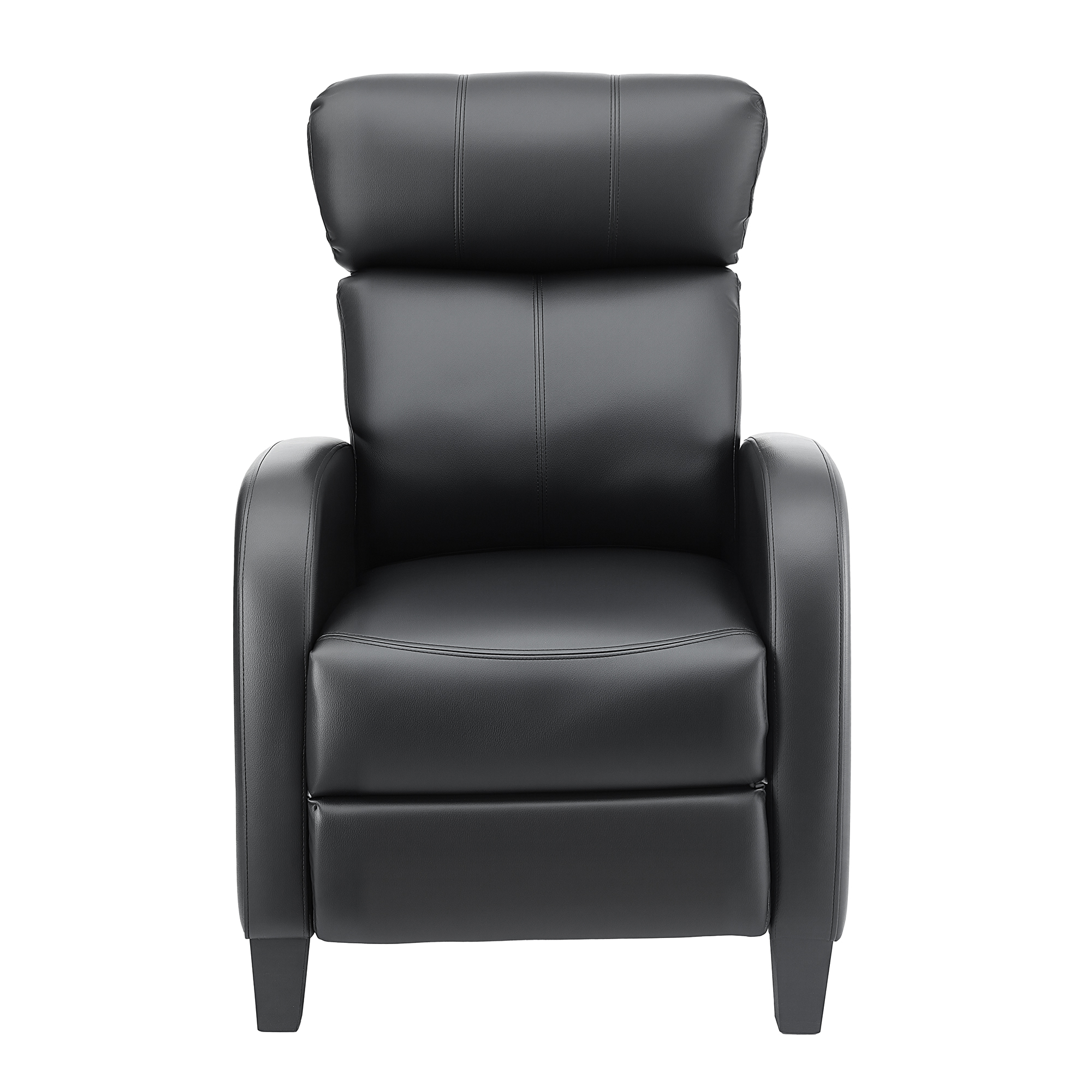 Artiss Massage Recliner Chair Small Recliner Sofa for Adults PU Leather Black - Image 3