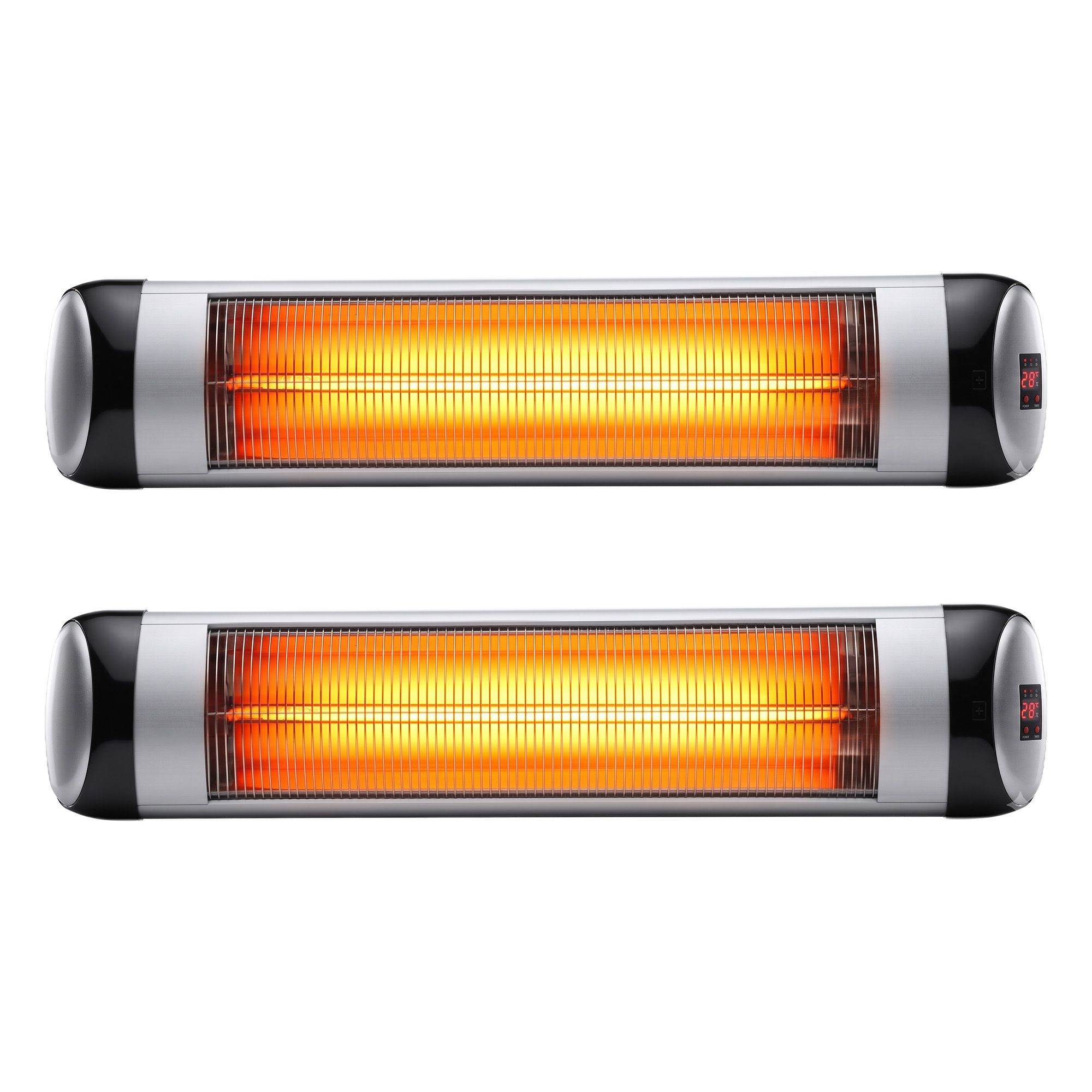 Devanti 2PCS Electric Radiant Strip Heater Indoor Outdoor Patio Remote Control 1500W - Image 3
