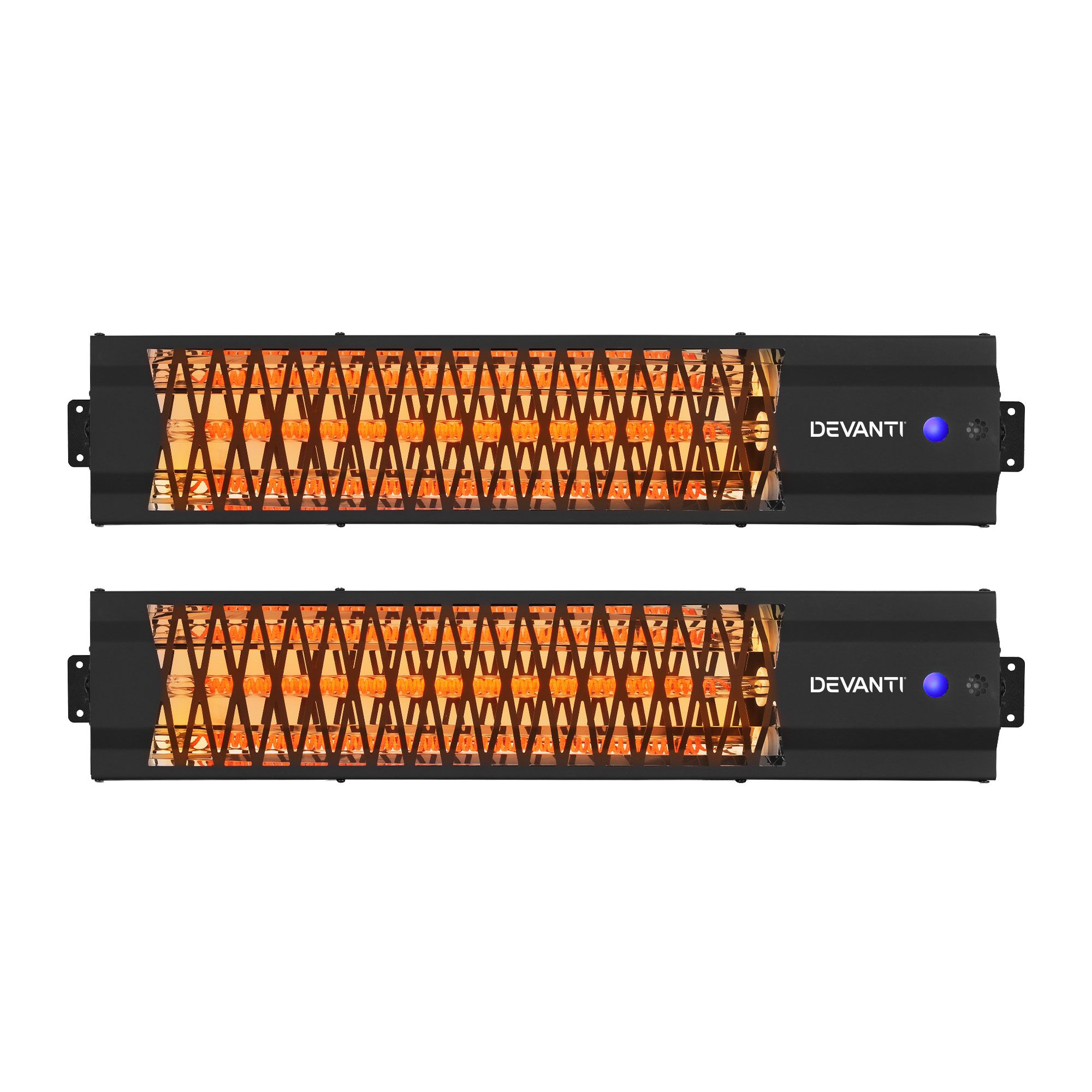 Devanti 2PCS Electric Strip Heater Radiant Infrared Heaters 2000W - Image 3