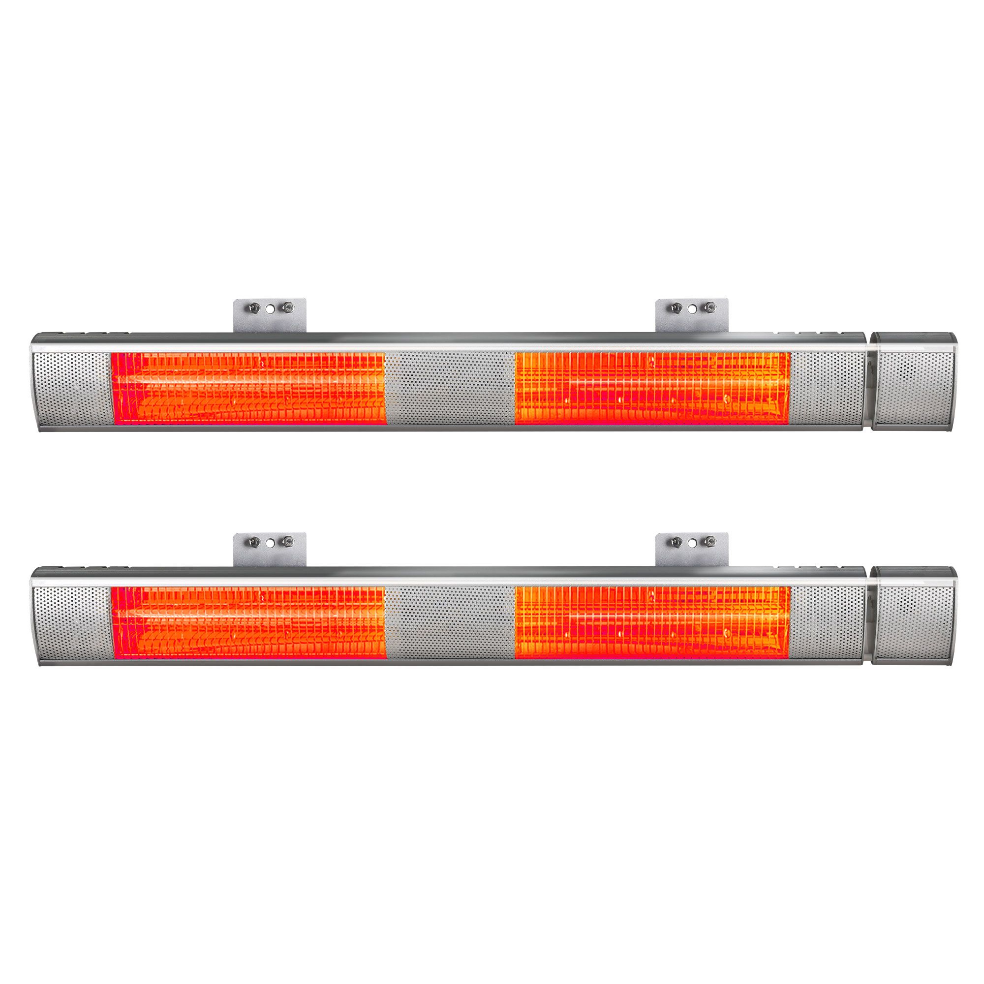 Devanti 2PCS Electric Strip Heater Radiant Infrared Heaters Remote Control 3000W - Image 3