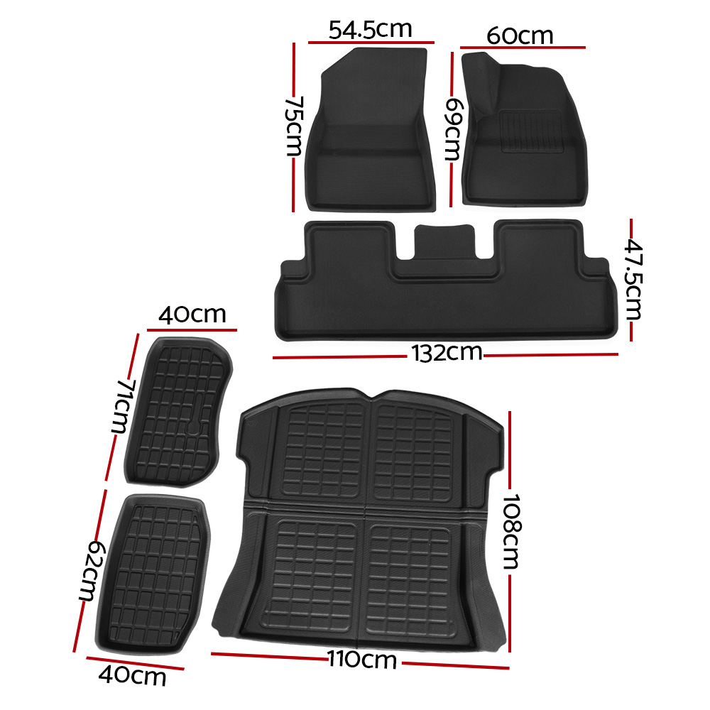Weisshorn Car Rubber Floor Mats for Tesla Model 3 Trunk Toolbox Cargo Mat Carpet - Image 2