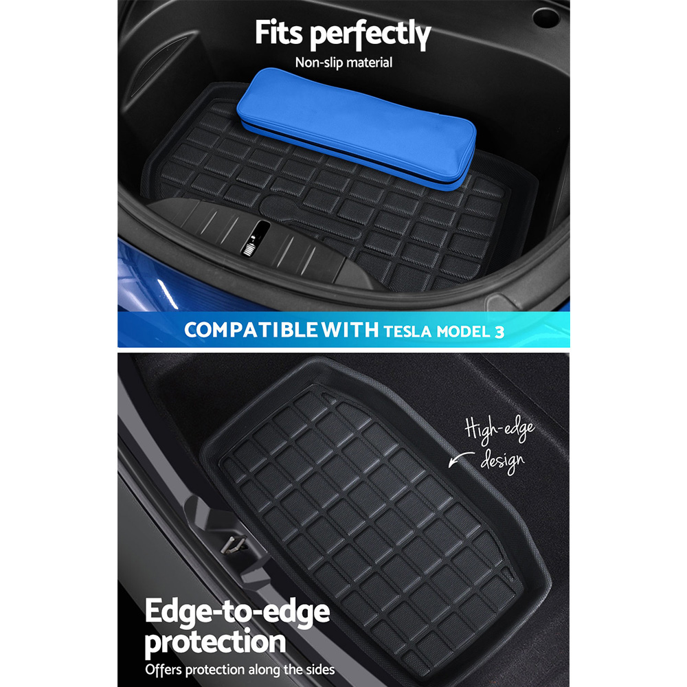 Weisshorn Car Rubber Floor Mats for Tesla Model 3 Trunk Toolbox Cargo Mat Carpet - Image 6