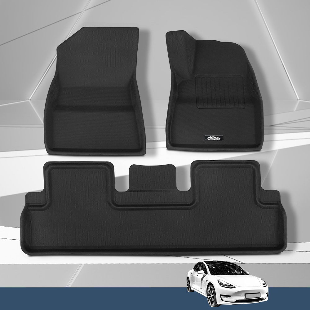 Weisshorn Car Rubber Floor Mats Compatible for Tesla Model 3 Front Rear - Image 7