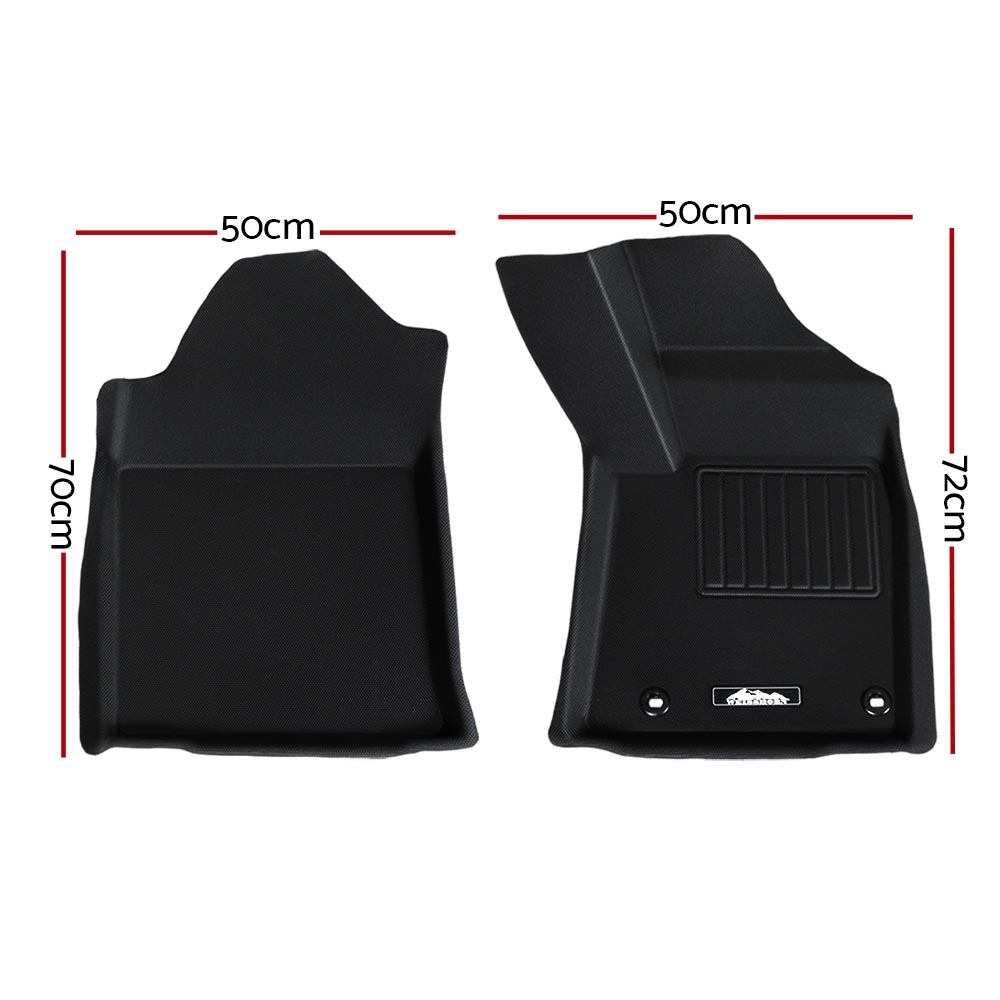 Weisshorn Car Rubber Floor Mats Compatible For Toyota Hilux Dual Cab 2015-2022 - Image 2