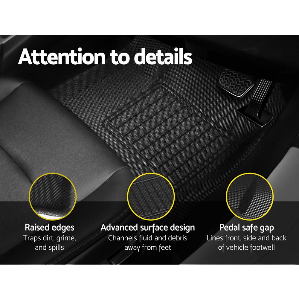 Weisshorn Car Rubber Floor Mats Compatible For Toyota Hilux Dual Cab 2015-2022 - Image 6