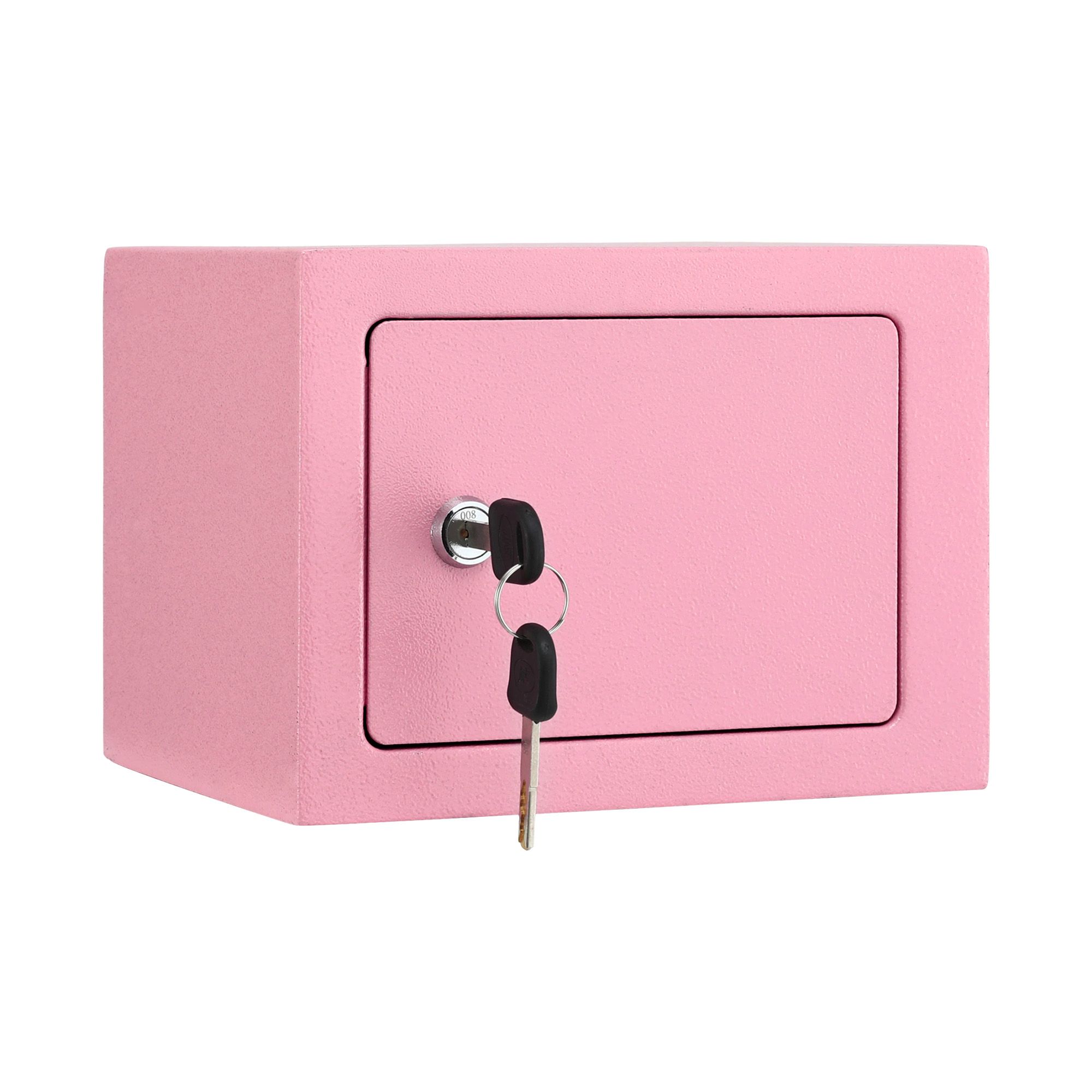 UL-Tech 6.5L Small Safe Box with Key Lock for Cash Mini Home Security Safe Pink - Image 2