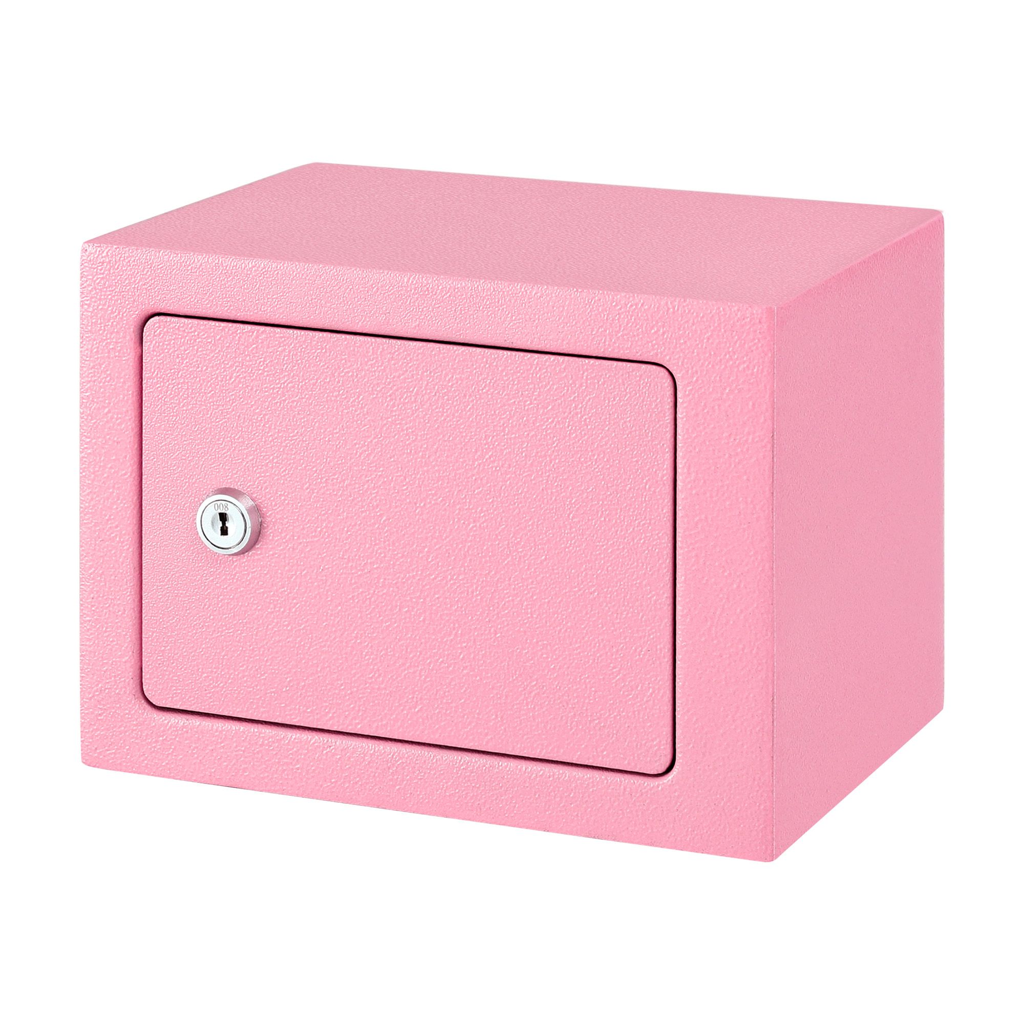 UL-Tech 6.5L Small Safe Box with Key Lock for Cash Mini Home Security Safe Pink - Image 4