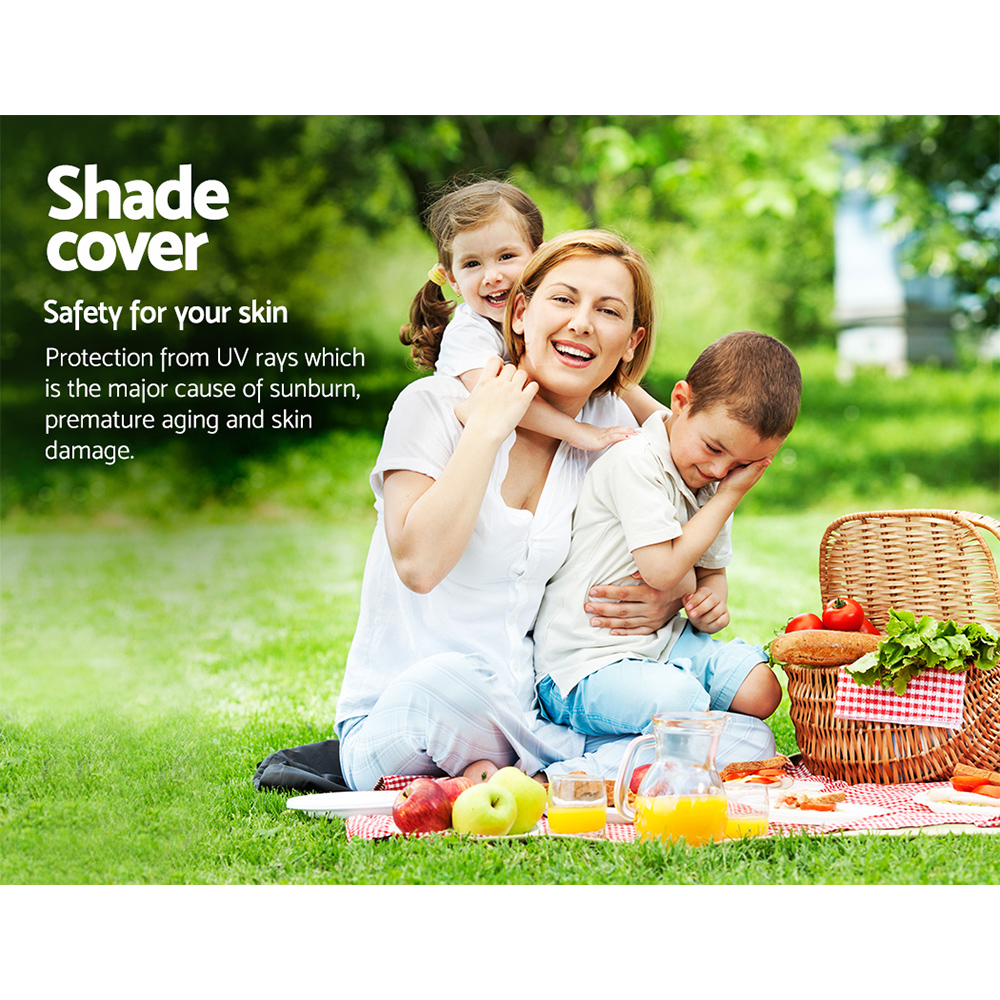 Instahut Shade Sail 5x6m Rectangle 185GSM 95% Sand Shade Cloth - Image 6