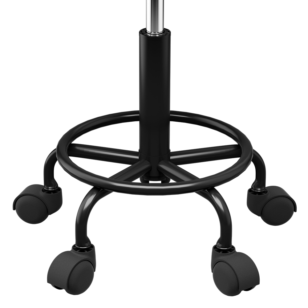 Artiss Salon Stool Square Swivel Chair Black - Image 4