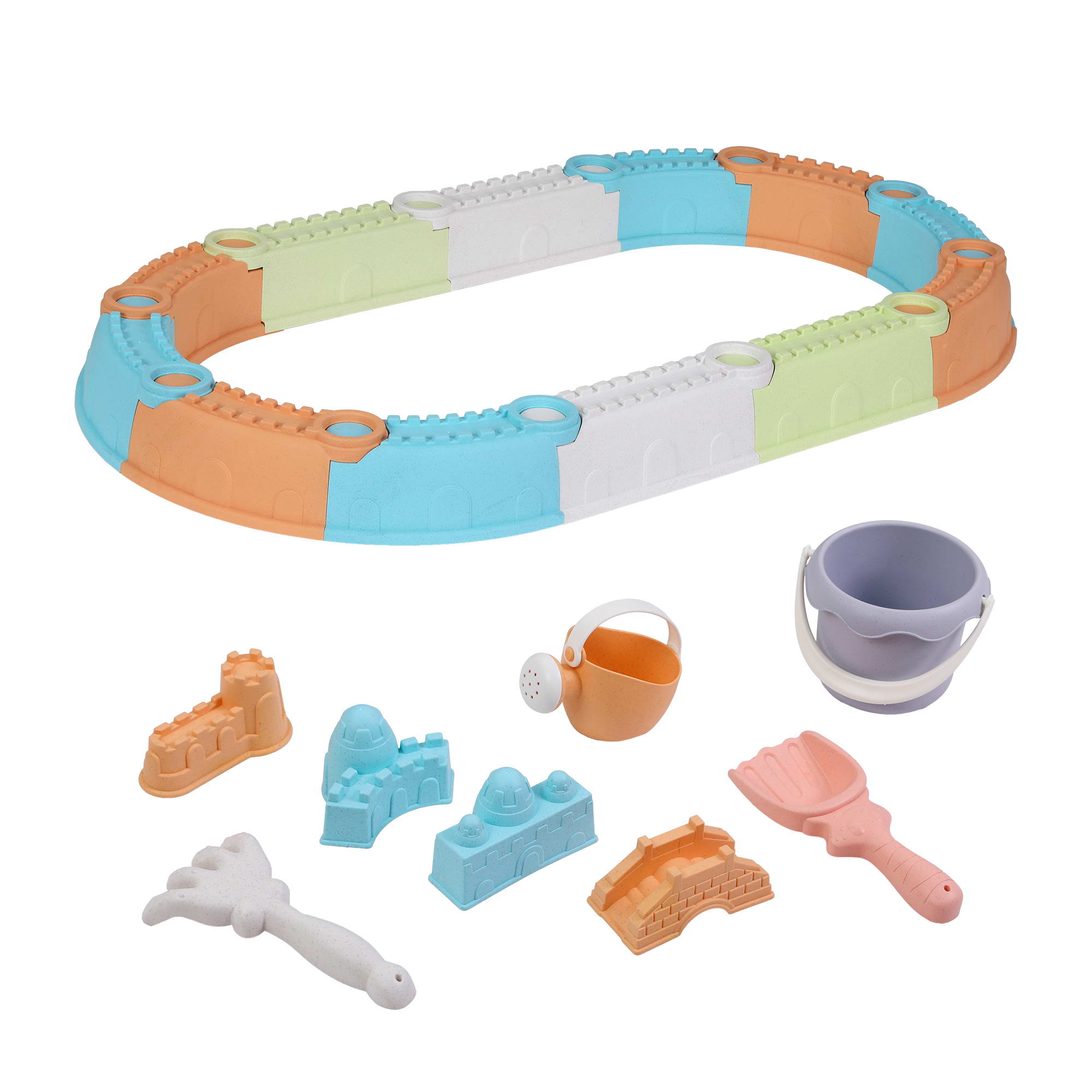 Keezi Kids Sandpit Set Beach Toys Sand Box Outdoor Backyard Play Area - Image 3