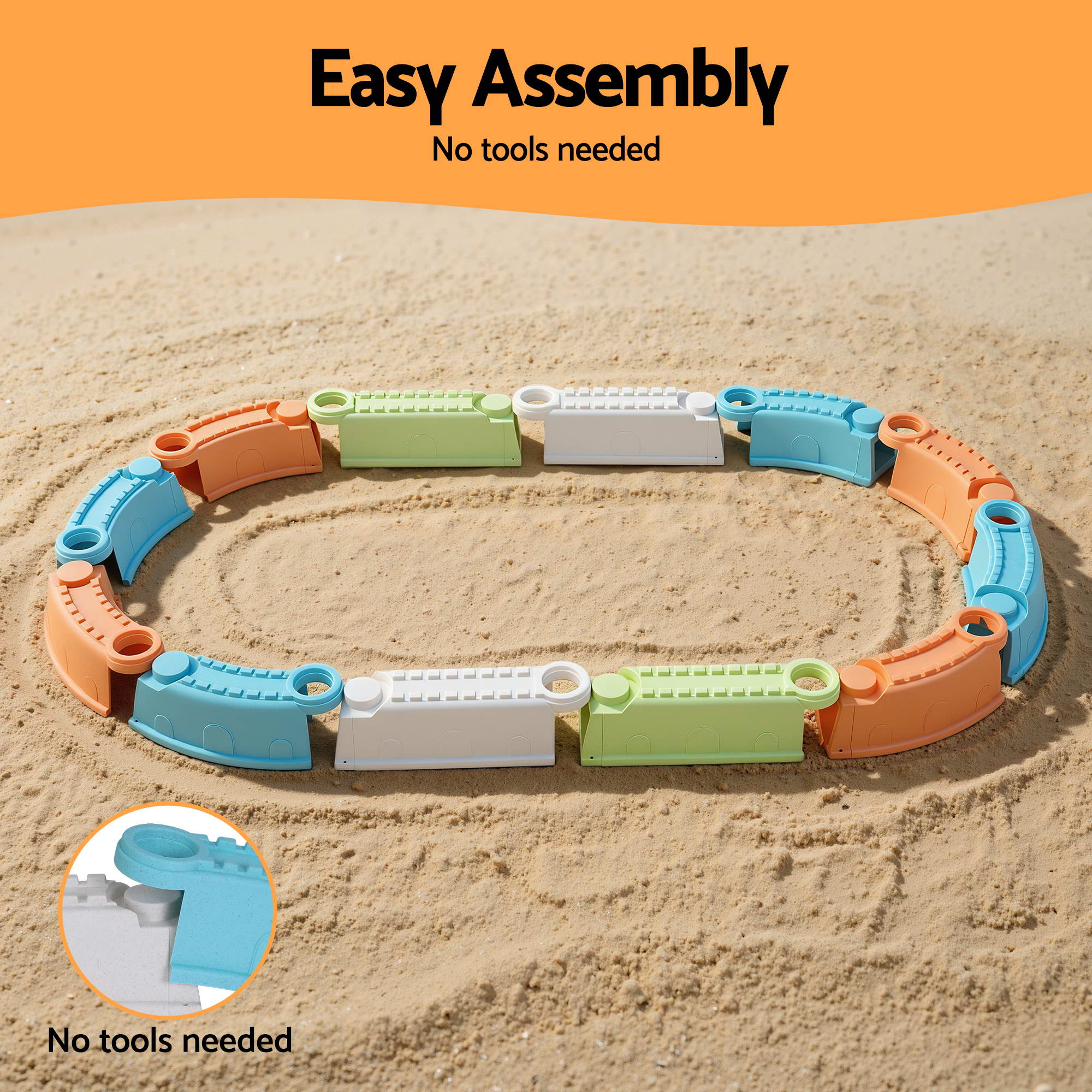 Keezi Kids Sandpit Set Beach Toys Sand Box Outdoor Backyard Play Area - Image 4