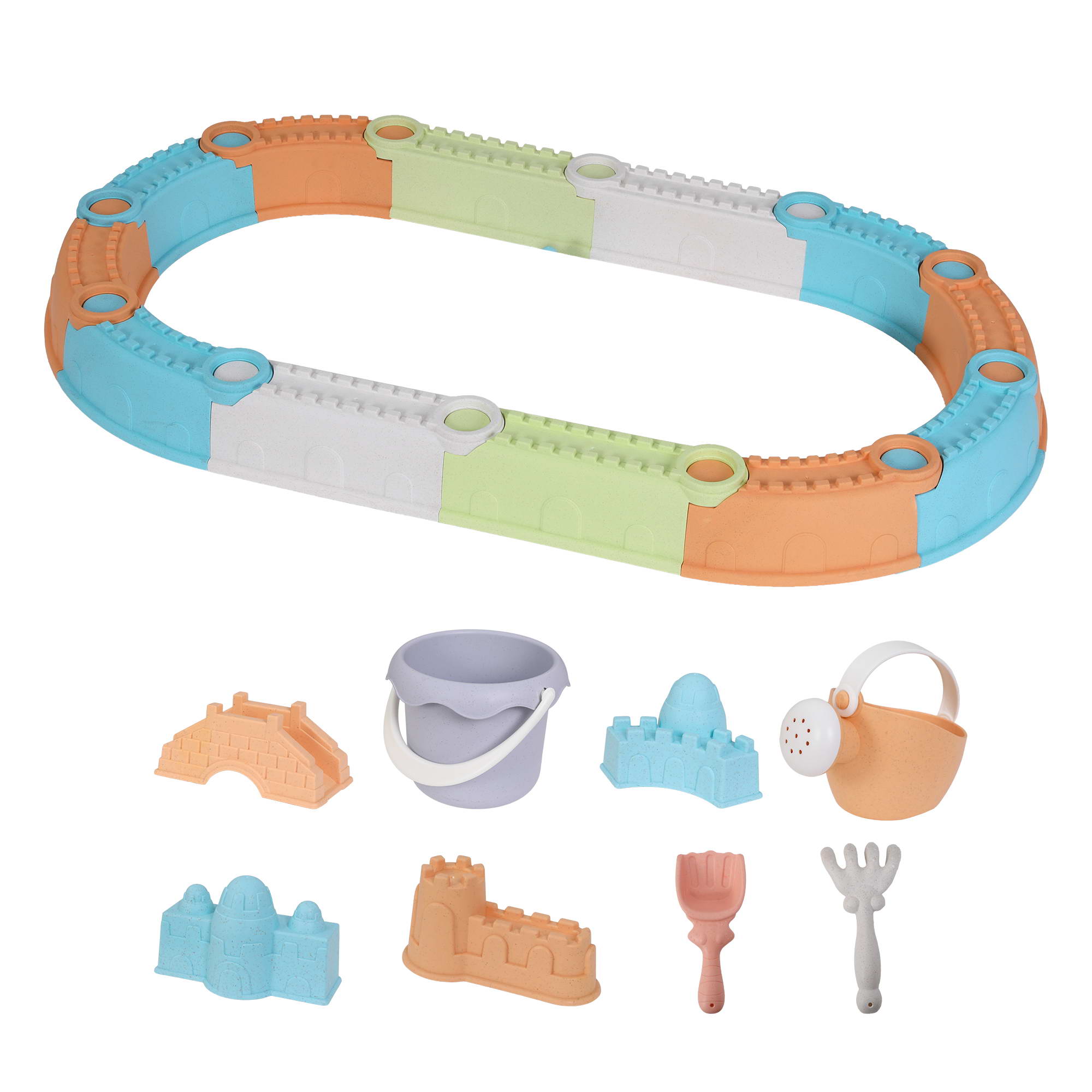 Keezi Kids Sandpit Set Beach Toys Sand Box Outdoor Backyard Play Area - Image 8