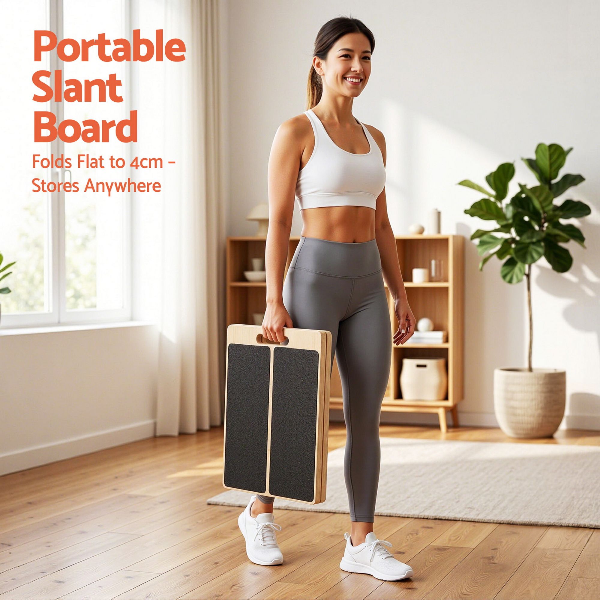 Everfit Wooden Slant Board for Squat & Calf Stretch 5 Angle Foldable Home Gym - Image 7