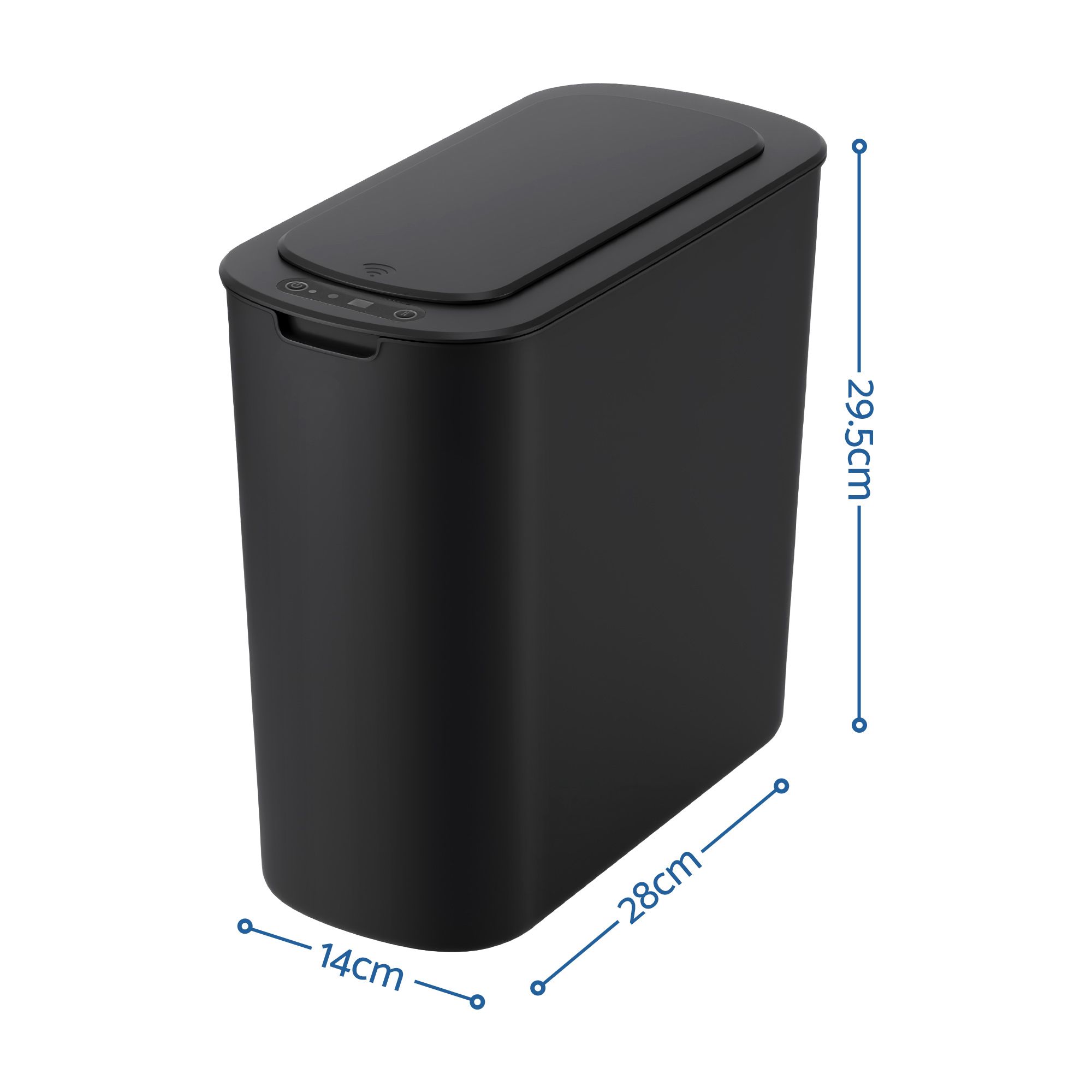 Devanti Automatic Trash Bin 2PCS with Lid 11L Motion Sensor Kitchen Bin Touchless Garbage Can Modern Black Plastic Slim Rubbish Bin with Liner Holder for Kitchen, Home, Office - Image 2