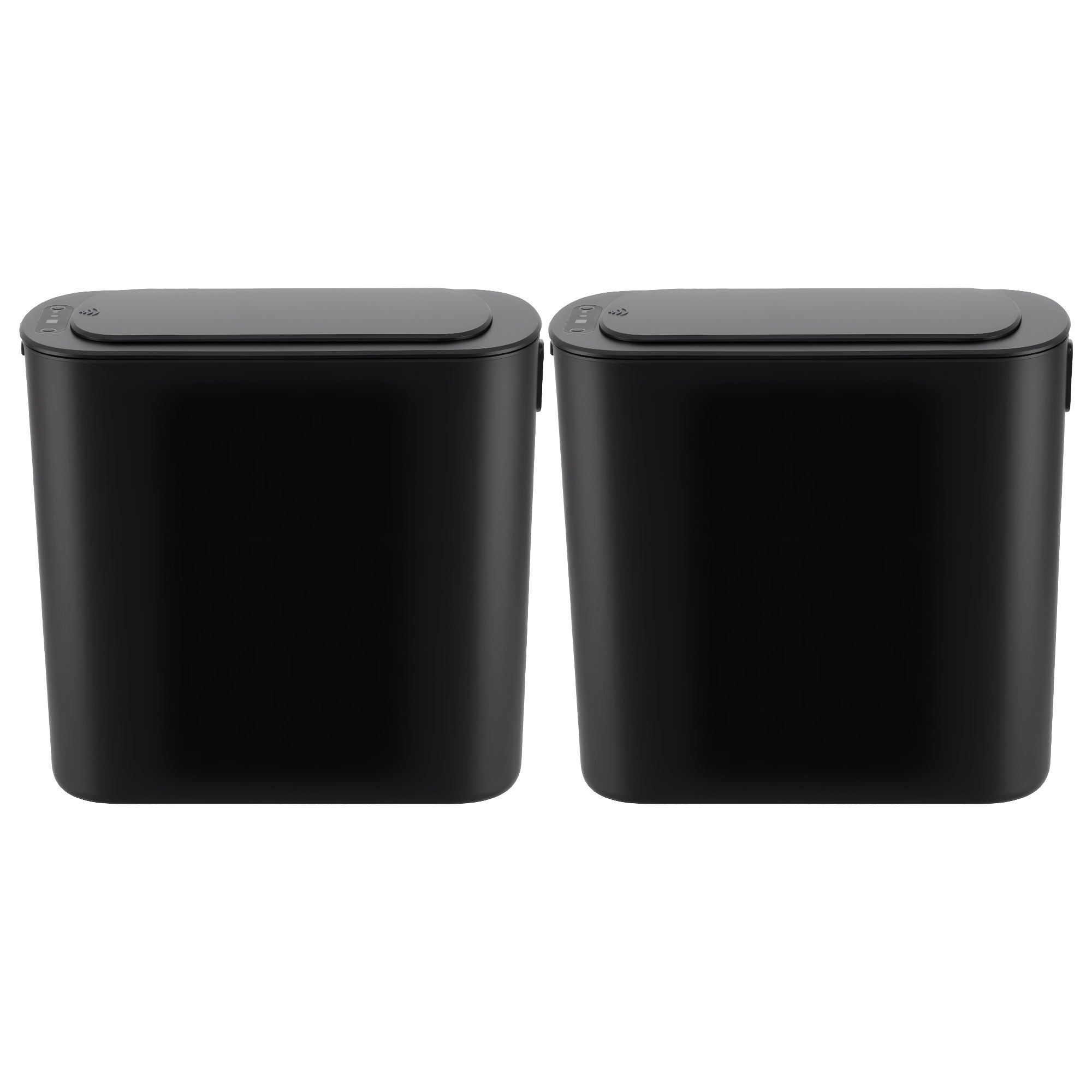 Devanti Automatic Trash Bin 2PCS with Lid 11L Motion Sensor Kitchen Bin Touchless Garbage Can Modern Black Plastic Slim Rubbish Bin with Liner Holder for Kitchen, Home, Office - Image 3