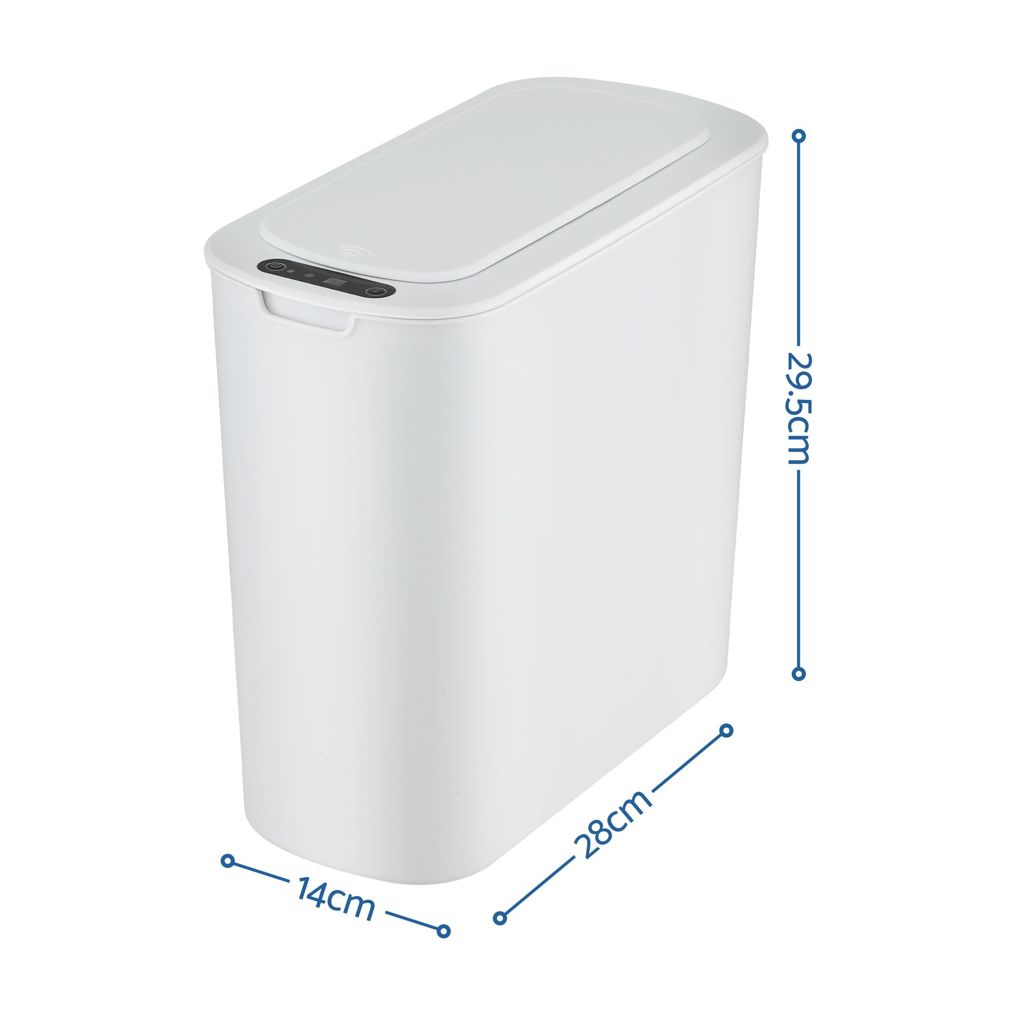 Devanti Automatic Trash Bin 2PCS with Lid 11L Motion Sensor Kitchen Bin Touchless Garbage Can Modern White Plastic Slim Rubbish Bin with Liner Holder for Kitchen, Home, Office - Image 2