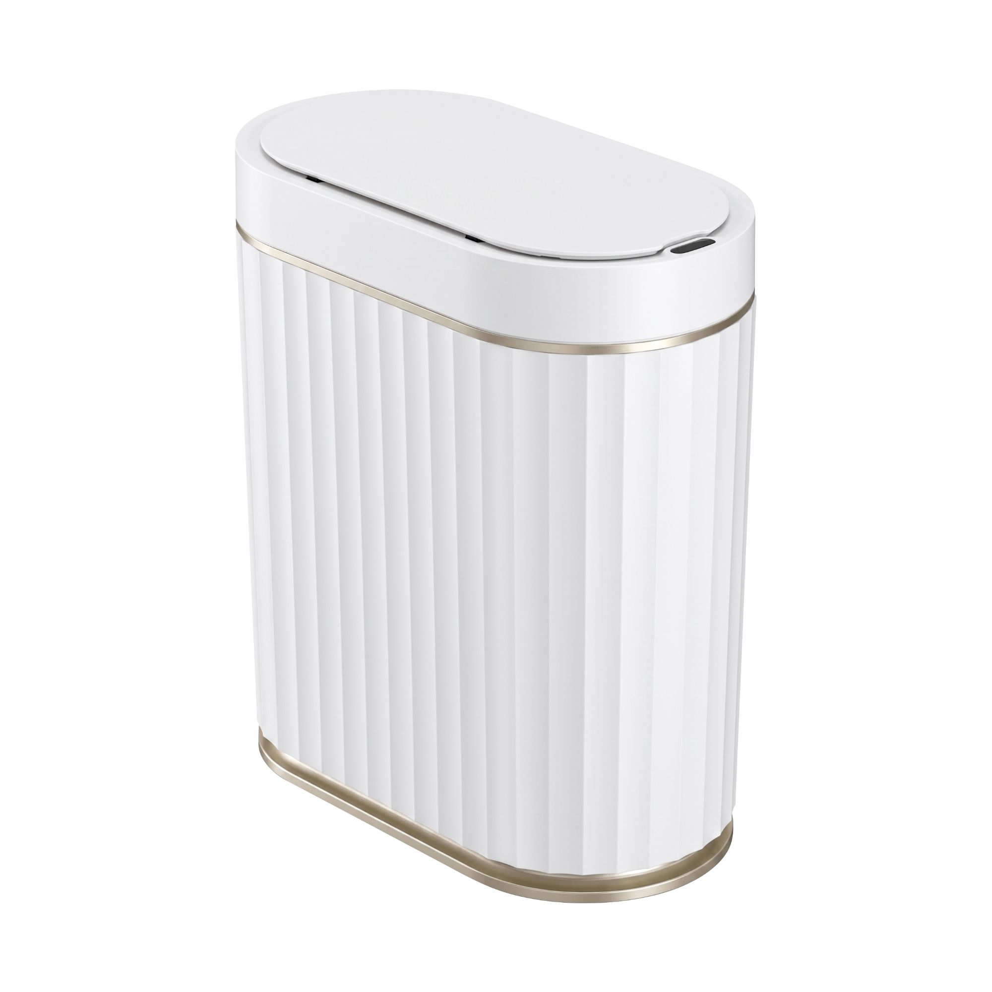 Devanti Sensor Bins 7L Motion Sensor Trash Can Slim Touchless Automatic Waste Bin White - Image 1
