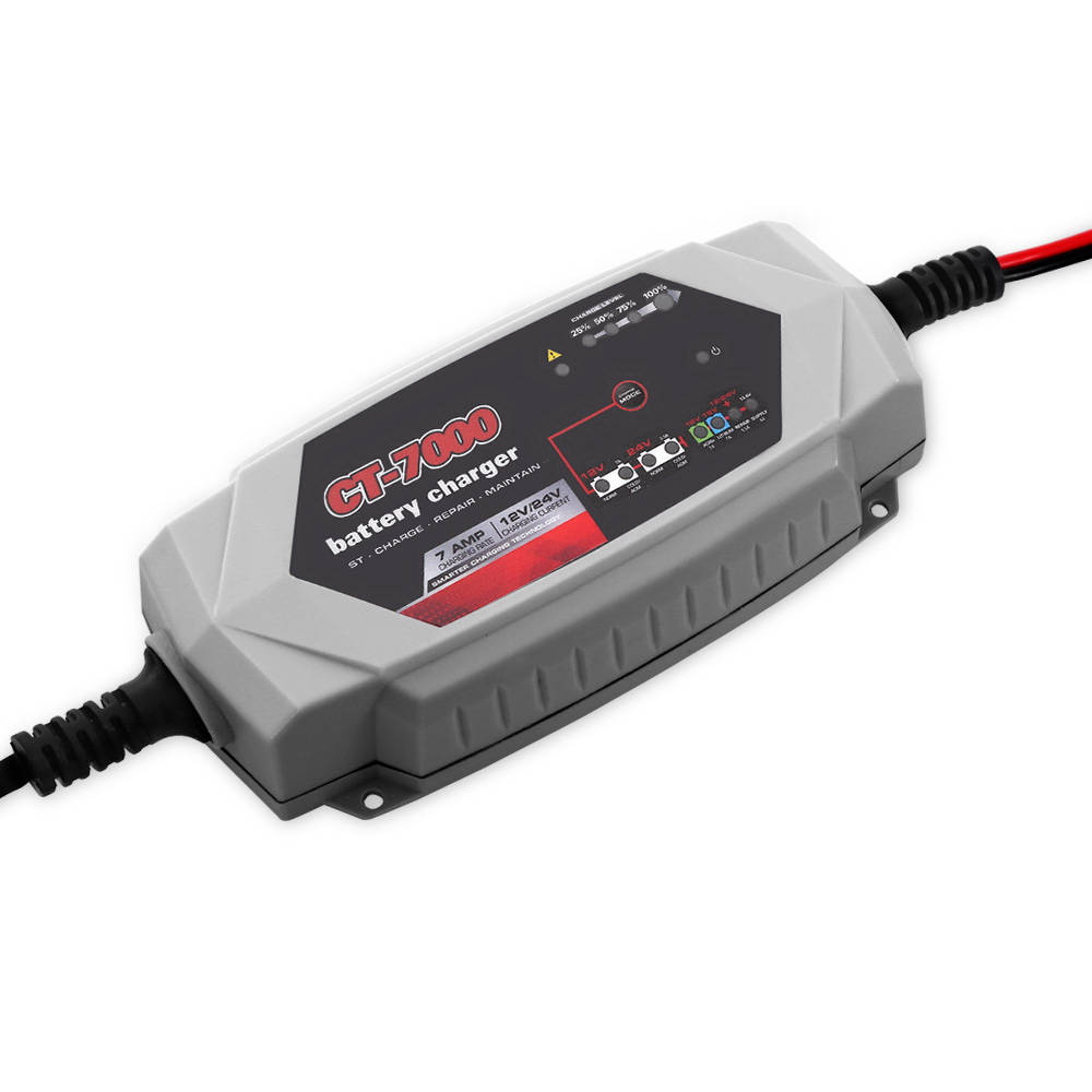 12V Automotive Car Battery Charger 24V 7Amp Vehicle Truck Chargers AGM - Image 1
