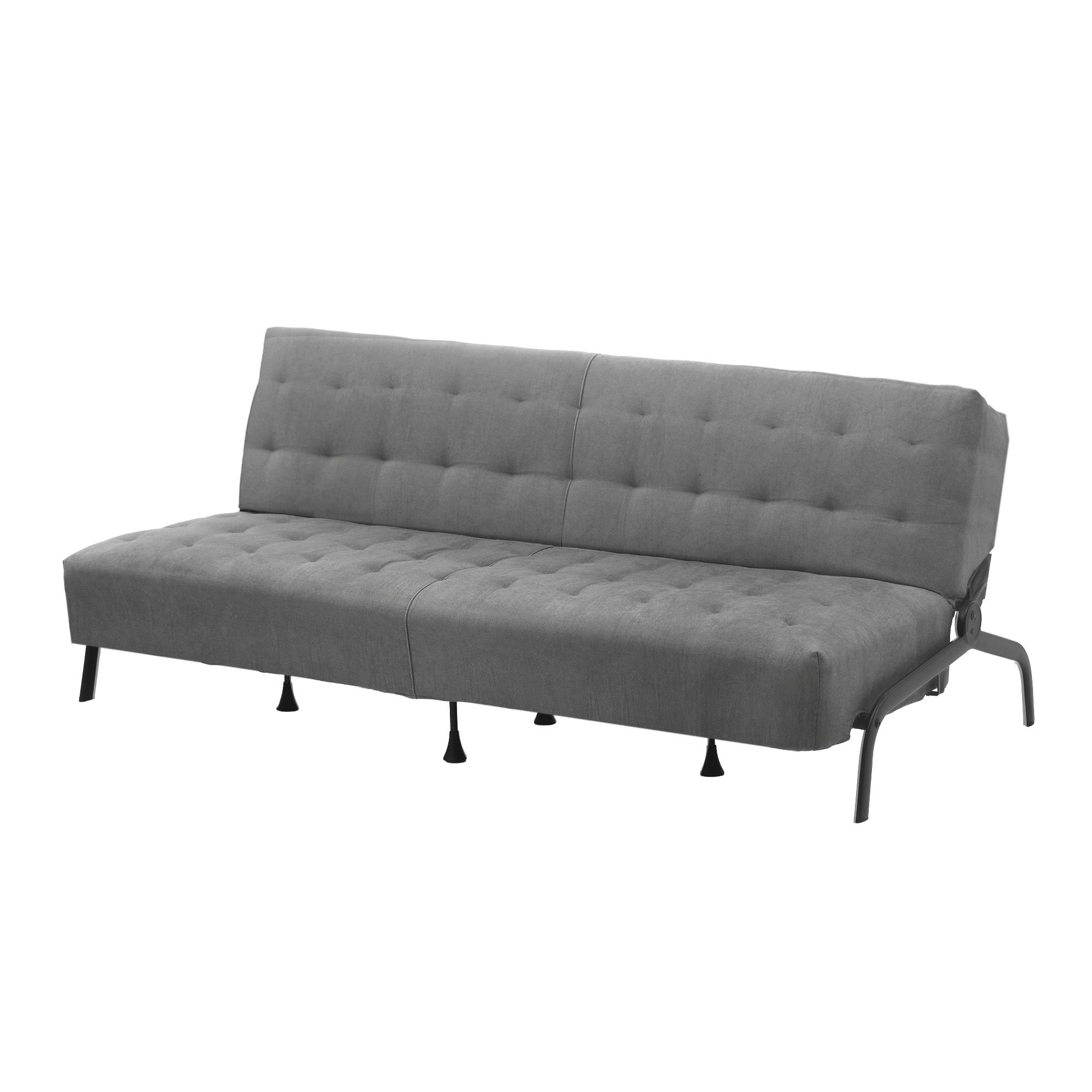 Artiss Sofa Bed, 1.9m 3-Seater Soft Innerspring Adjustable Couch Futon Chair for Apartment Dorm Living Room Office Study Bedroom, Grey - Image 2