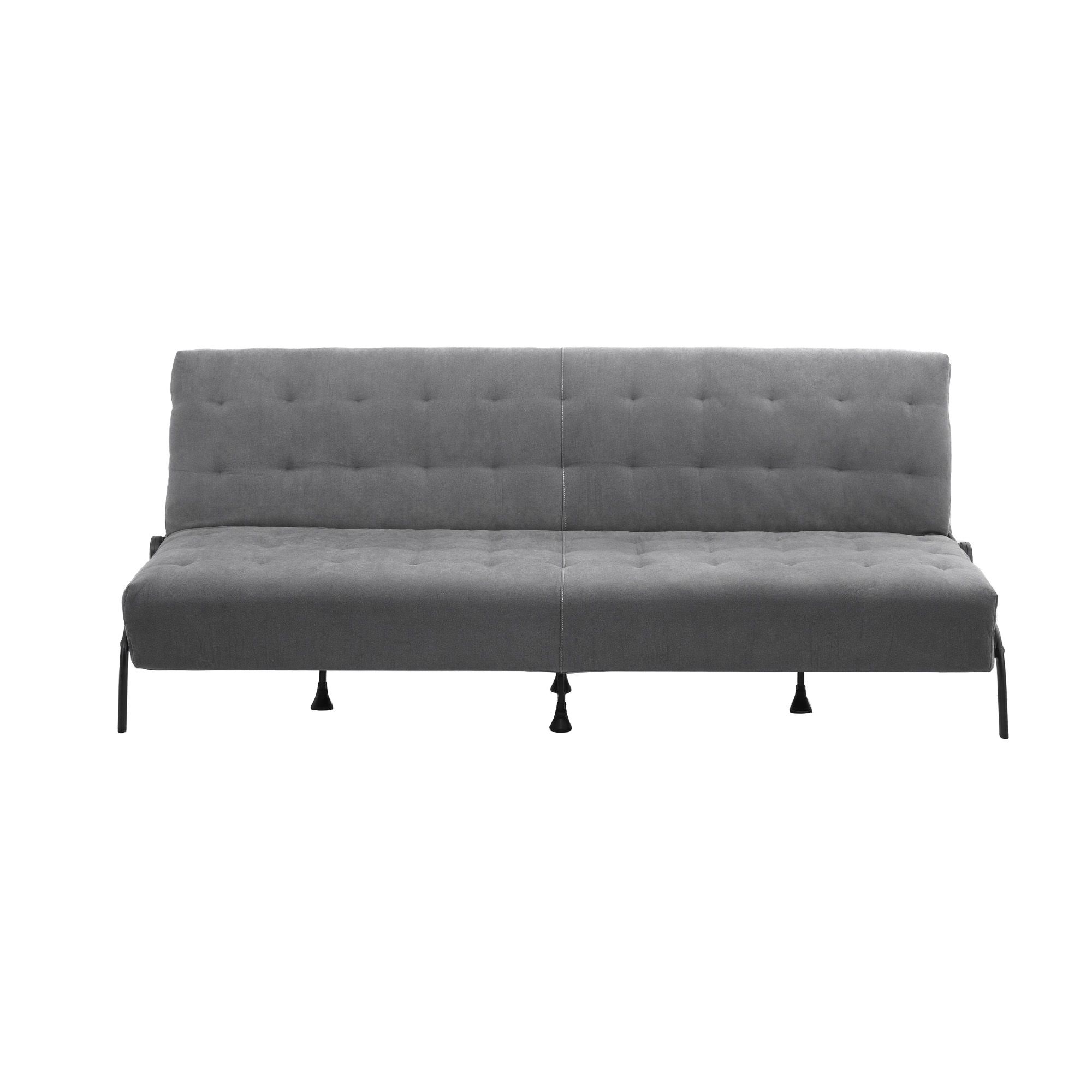 Artiss Sofa Bed, 1.9m 3-Seater Soft Innerspring Adjustable Couch Futon Chair for Apartment Dorm Living Room Office Study Bedroom, Grey - Image 4