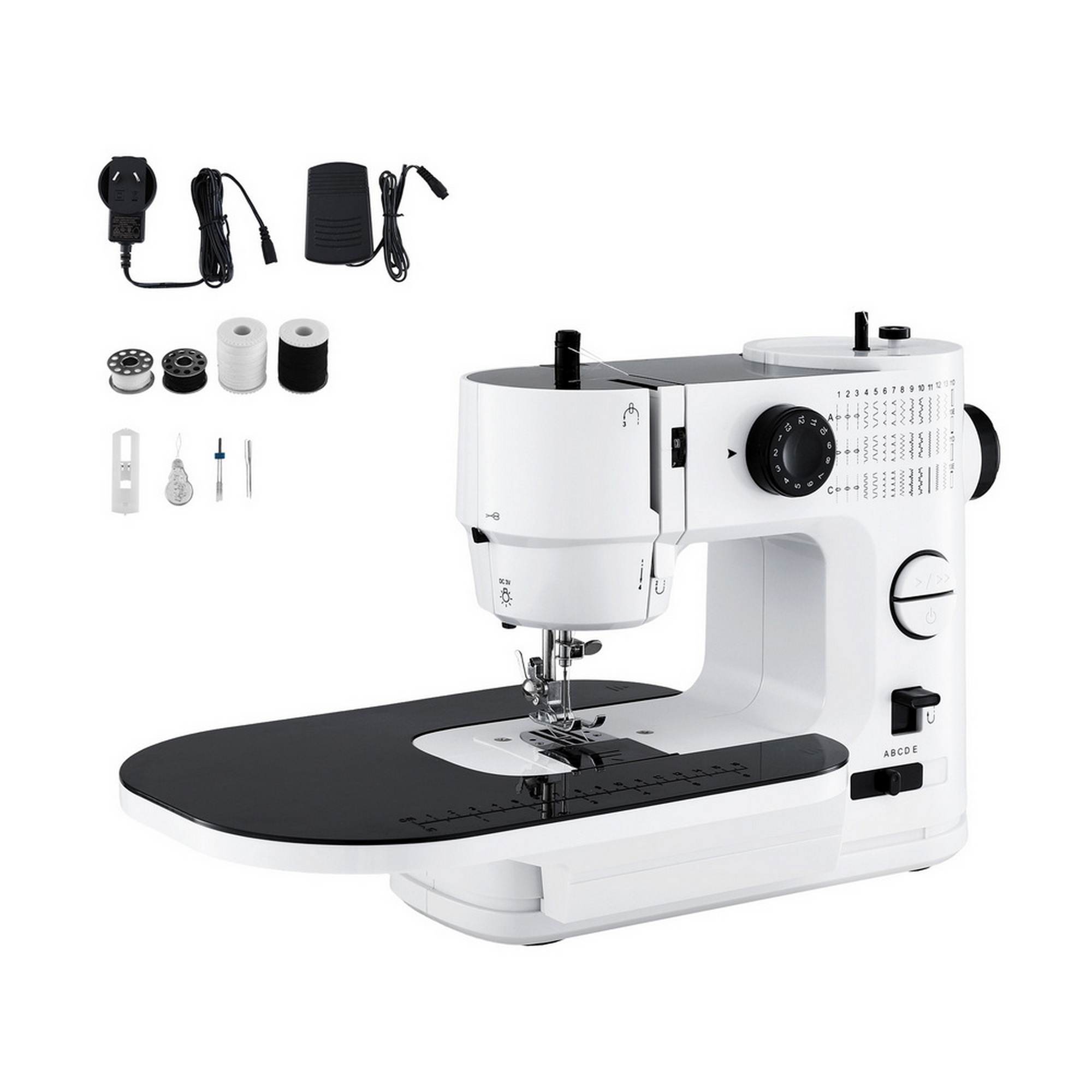 Devanti 39 Stitches Mini Sewing Machine Portable Sewing Machine Kit - Image 1