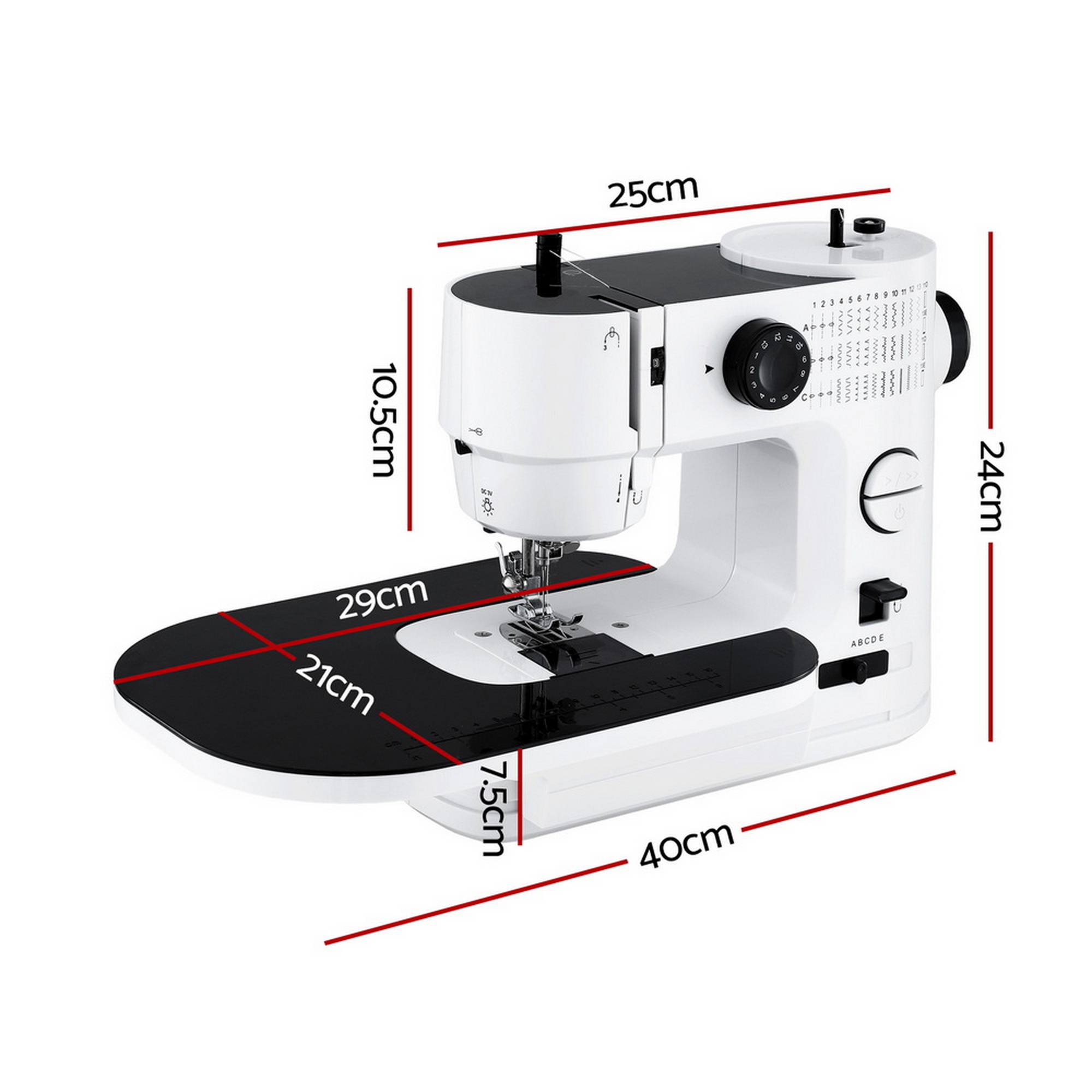 Devanti 39 Stitches Mini Sewing Machine Portable Sewing Machine Kit - Image 2