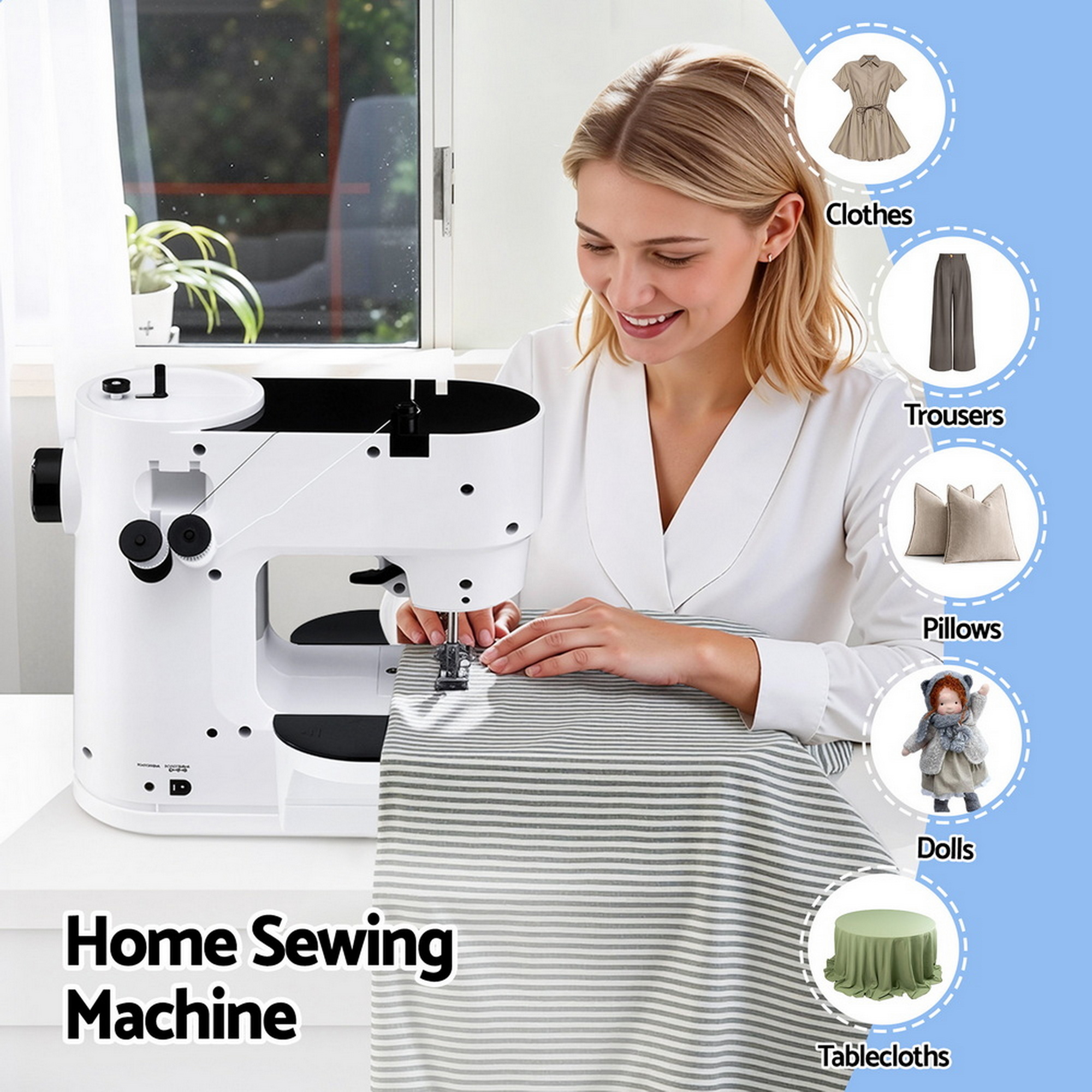 Devanti 39 Stitches Mini Sewing Machine Portable Sewing Machine Kit - Image 5