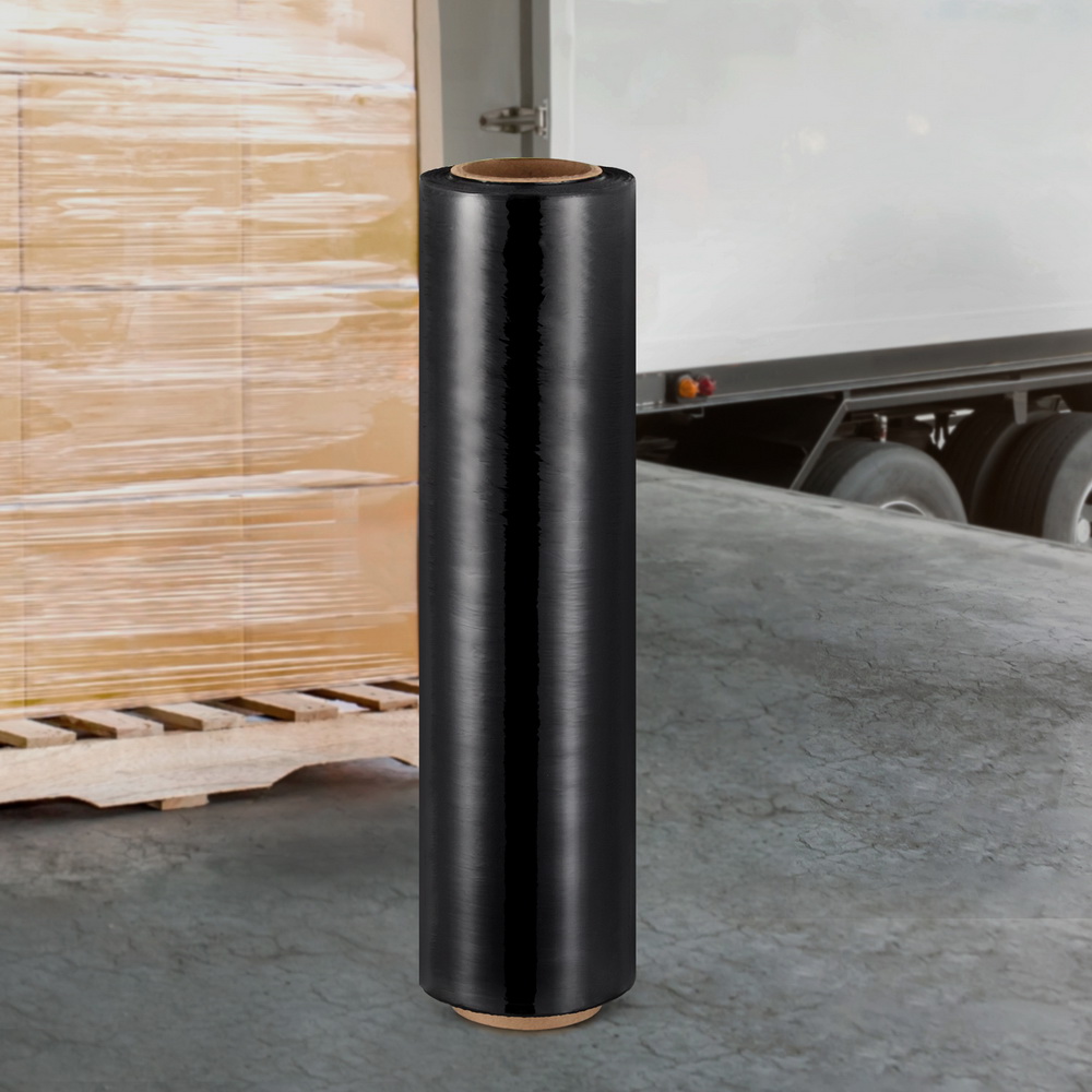 500mm x 400m Stretch Film Pallet Shrink Wrap 1 Roll Package Use Plastic Black - Image 7