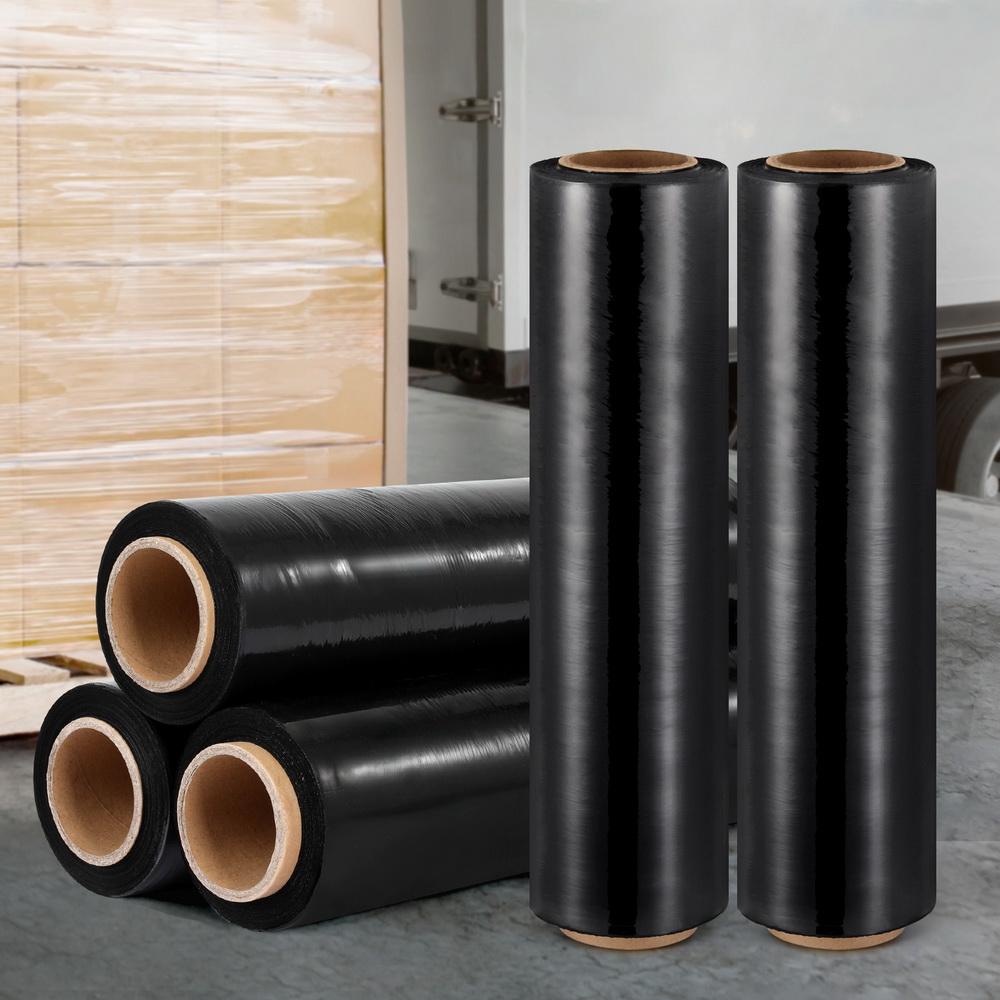 500mm x 400m Stretch Film Pallet Shrink Wrap 5 Rolls Package Use Plastic Black - Image 7