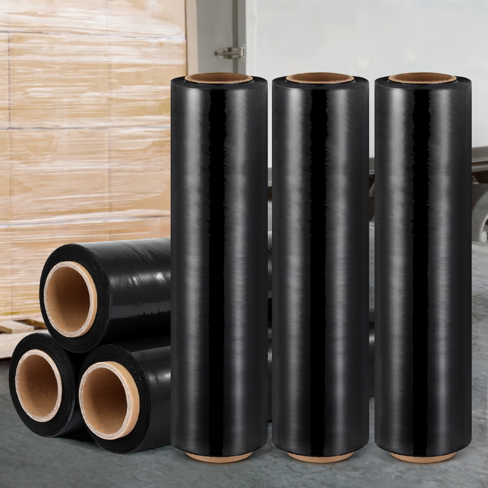 500mm x 400m Stretch Film Pallet Shrink Wrap 6 Rolls Package Use Plastic Black - Image 7