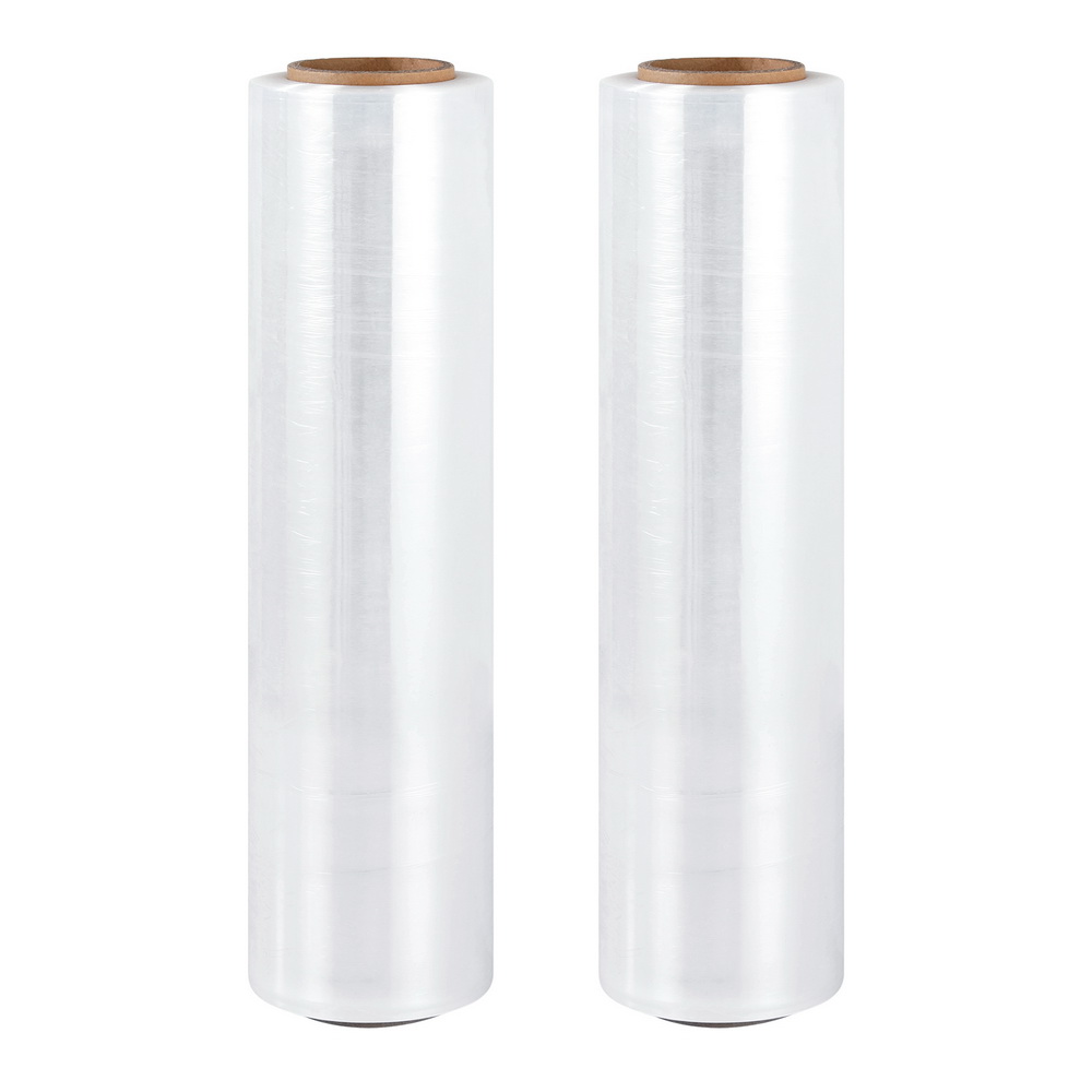 500mm x 400m Stretch Film Pallet Shrink Wrap 2 Rolls Package Use Plastic Clear - Image 1