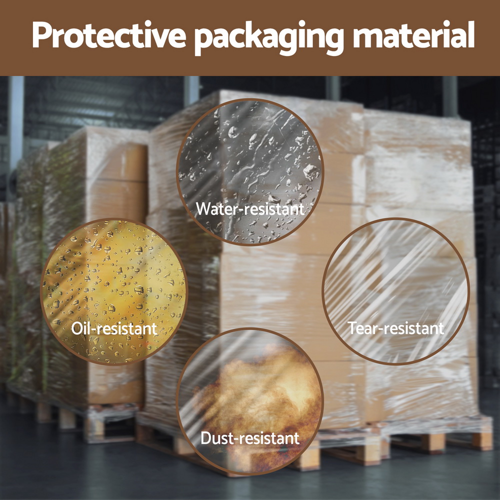 500mm x 400m Stretch Film Pallet Shrink Wrap 2 Rolls Package Use Plastic Clear - Image 5