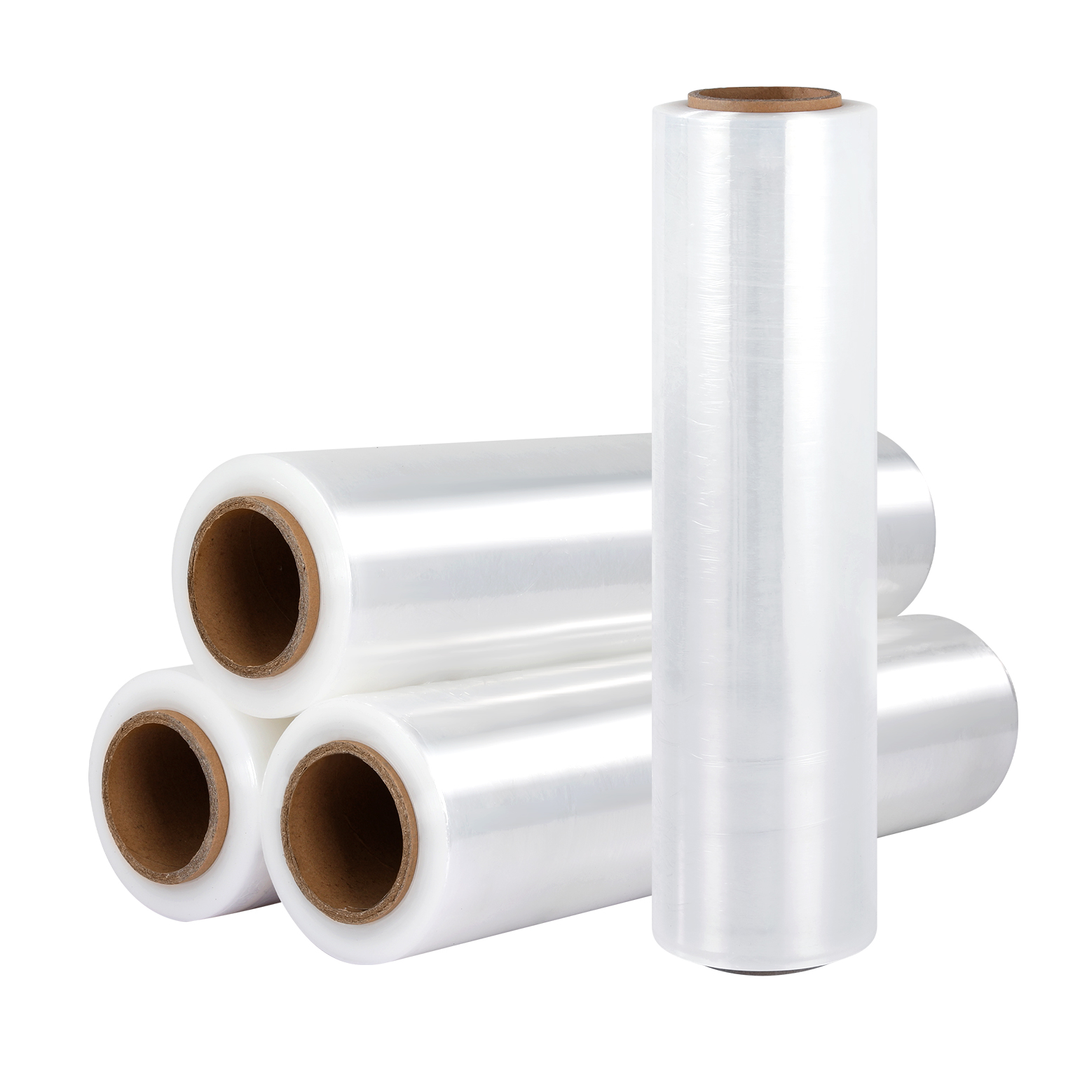 500mm x 400m Stretch Film Pallet Shrink Wrap 4 Rolls Package Use Plastic Clear - Image 1