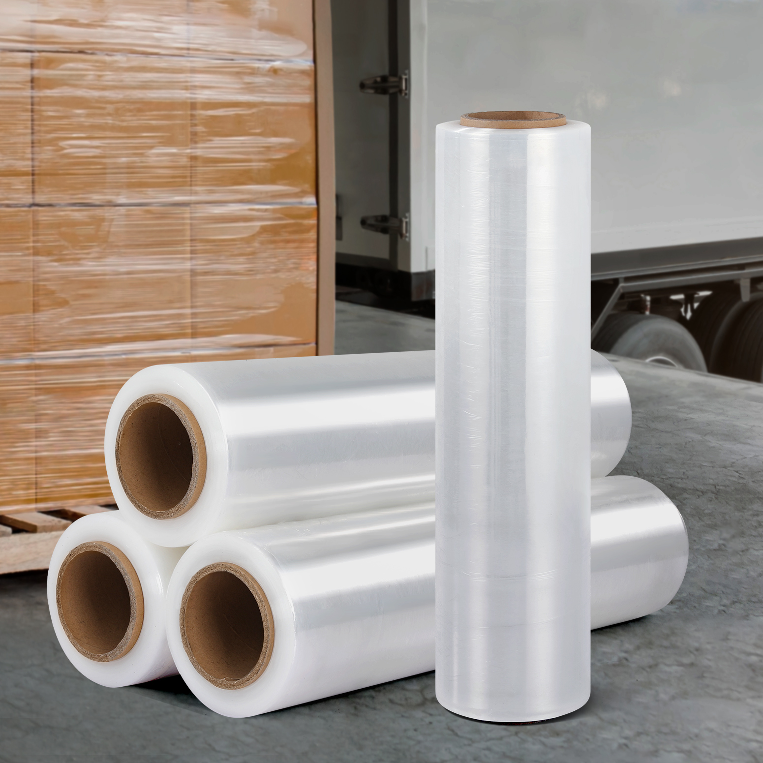 500mm x 400m Stretch Film Pallet Shrink Wrap 4 Rolls Package Use Plastic Clear - Image 7