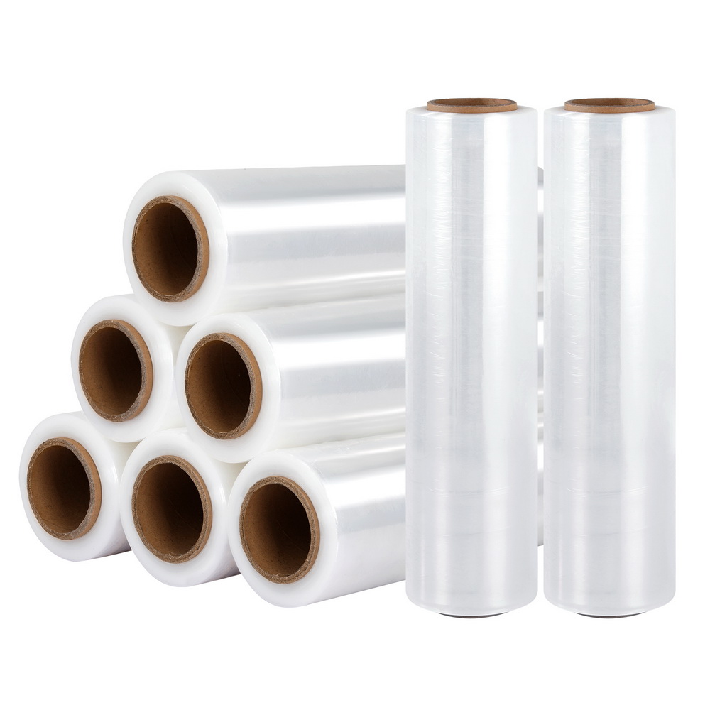 500mm x 400m Stretch Film Pallet Shrink Wrap 8 Rolls Package Use Plastic Clear - Image 1