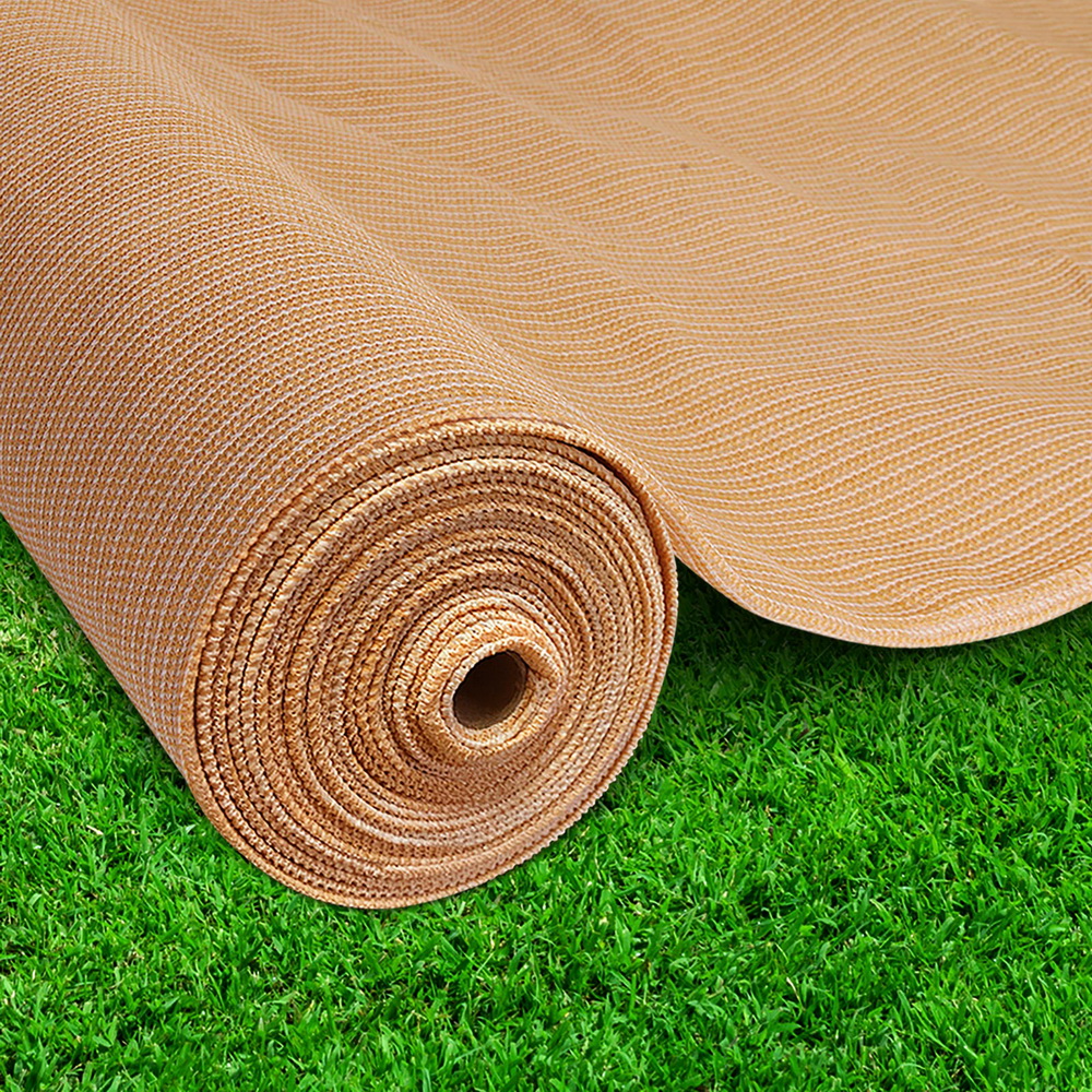 Instahut 50% Shade Cloth 1.83x10m Shadecloth Sail Hevy Duty Beige - Image 1