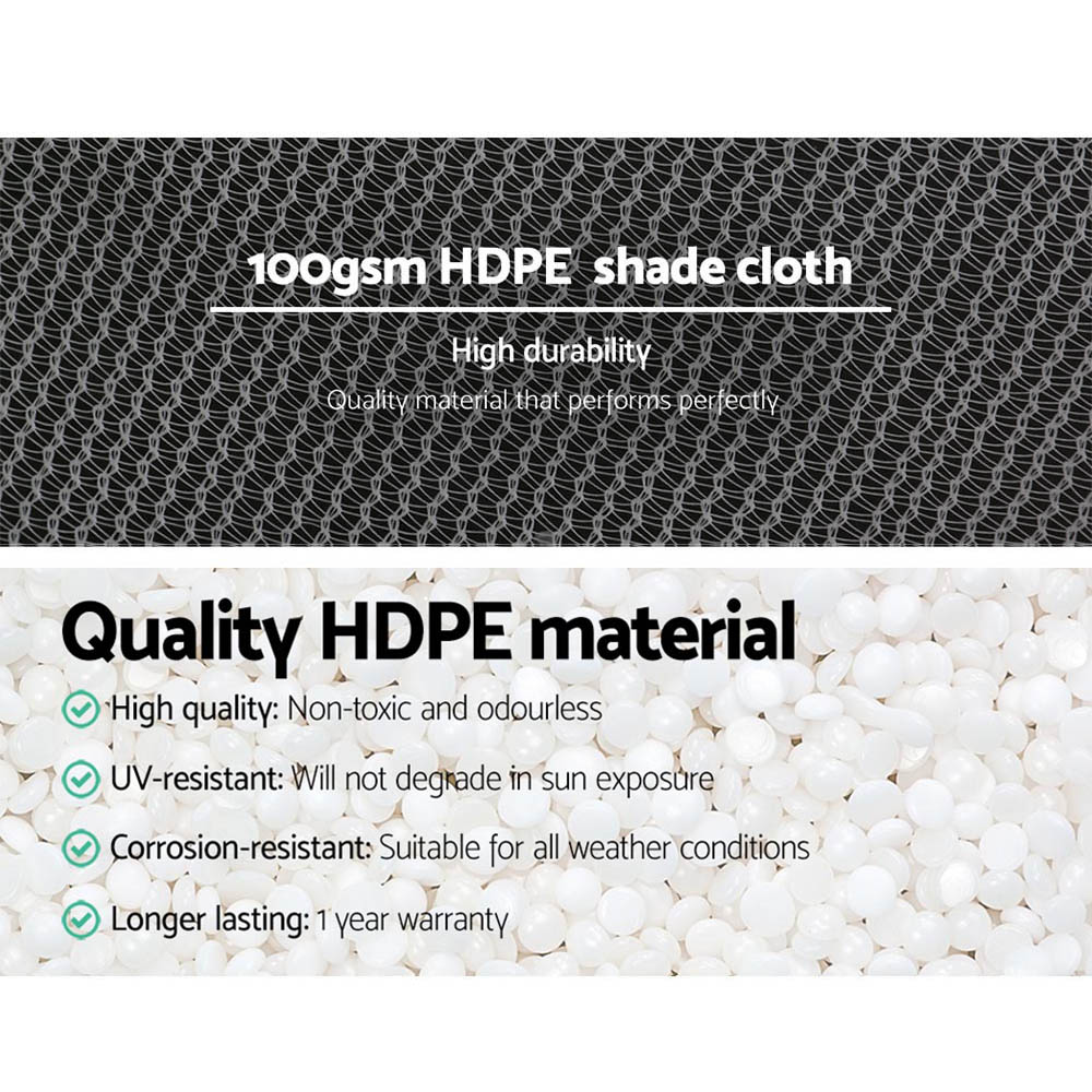 Instahut 50% Shade Cloth 1.83x10m Shadecloth Wide Heavy Duty White - Image 5