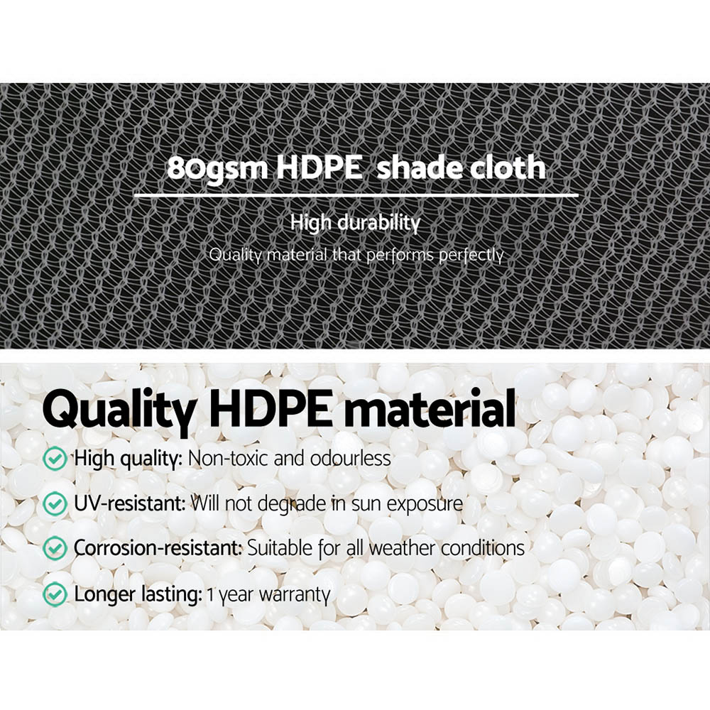 Instahut 30% Shade Cloth 3.66x10m Shadecloth Wide Heavy Duty White - Image 5