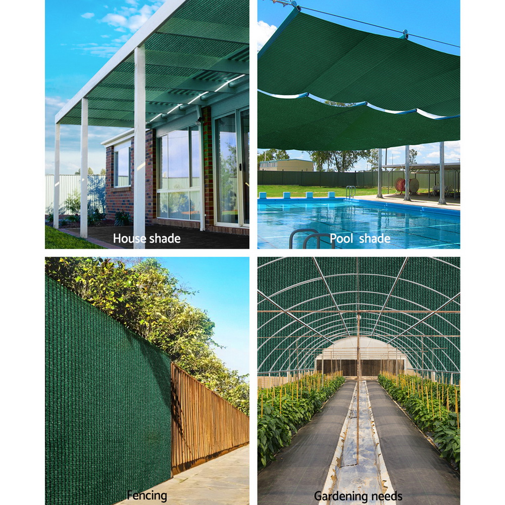 Instahut 50% Shade Cloth 1.83x20m Shadecloth Sail Heavy Duty Green - Image 4