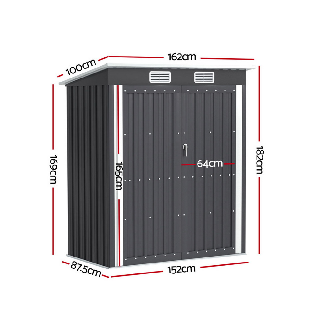 Giantz Garden Shed 1.62x1M Outdoor Storage Tool Workshop House Shelter - Image 2