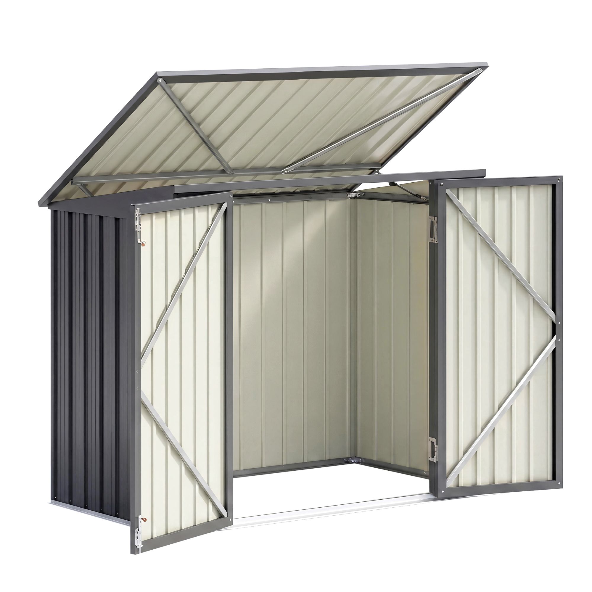 Giantz Garden Shed Wheelie Bin Storage Enclosure Outdoor Lockable Steel Cabinet - Image 1