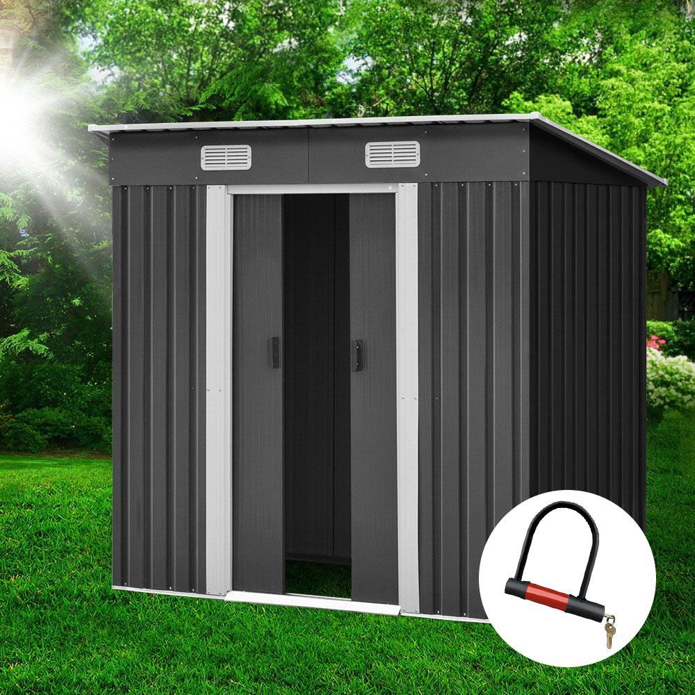 Giantz Garden Shed 1.94x1.21M Sheds Outdoor Storage Workshop House Tool Shelter Sliding Door - Image 1